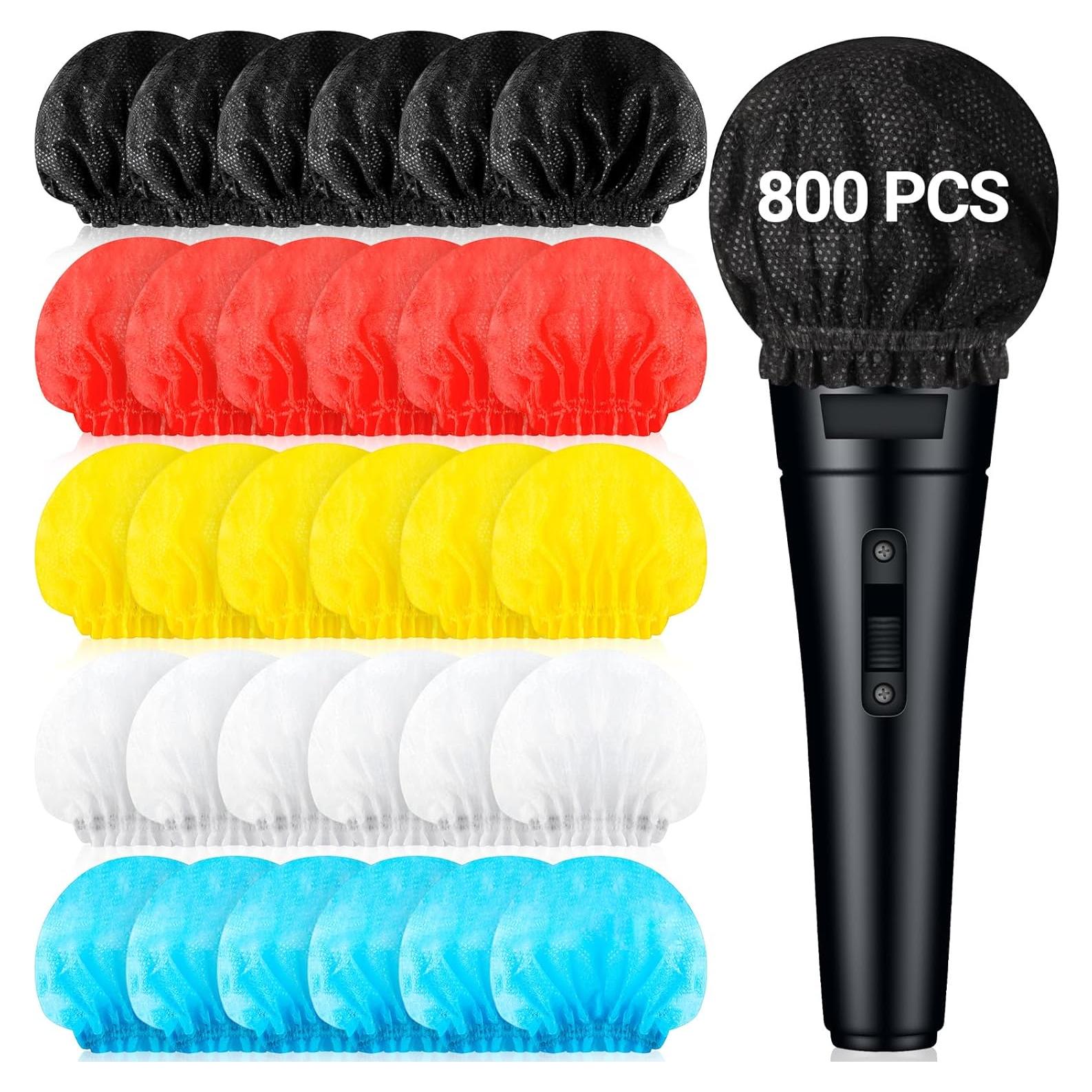 800 Cubiertas Desechables para Micrófono Multicolor - KTV y Estudio