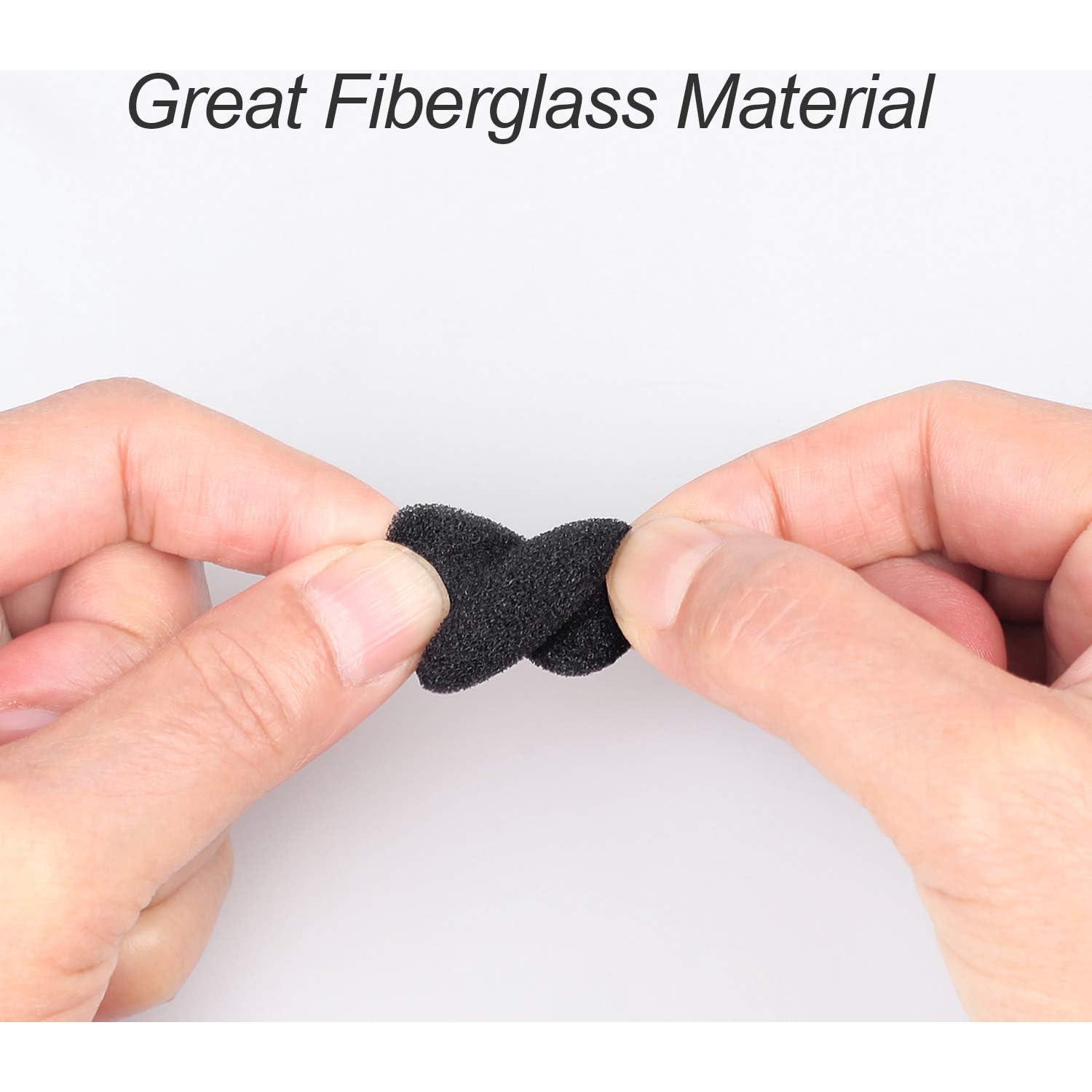 Phinus Filtros de Micrófono de Solapa - 10 Piezas Espuma Negra