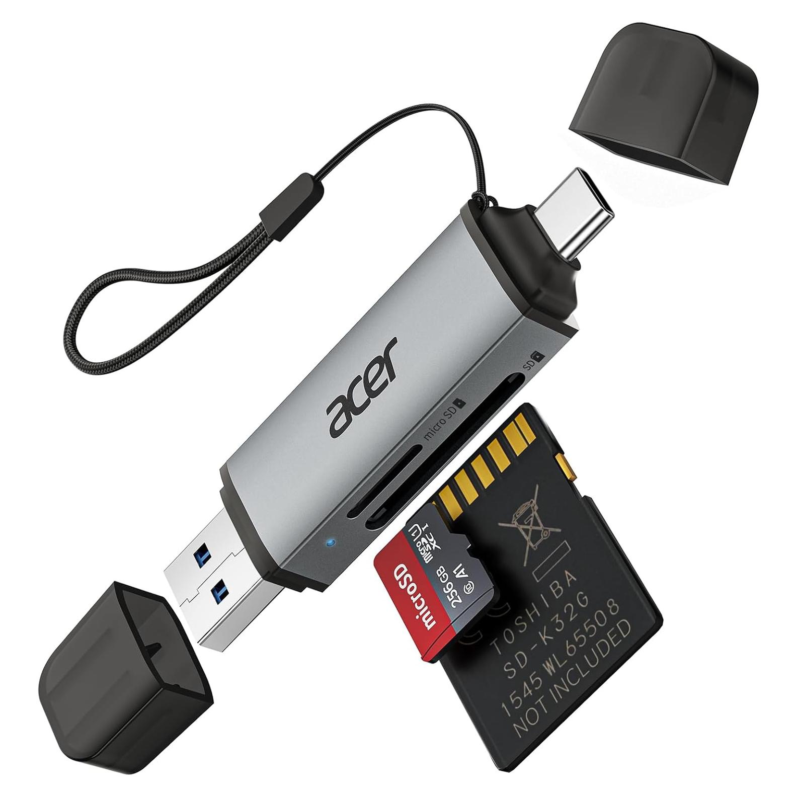 Lector de Tarjeta SD Acer ODK4E0 USB-C Doble Ranura 3.0