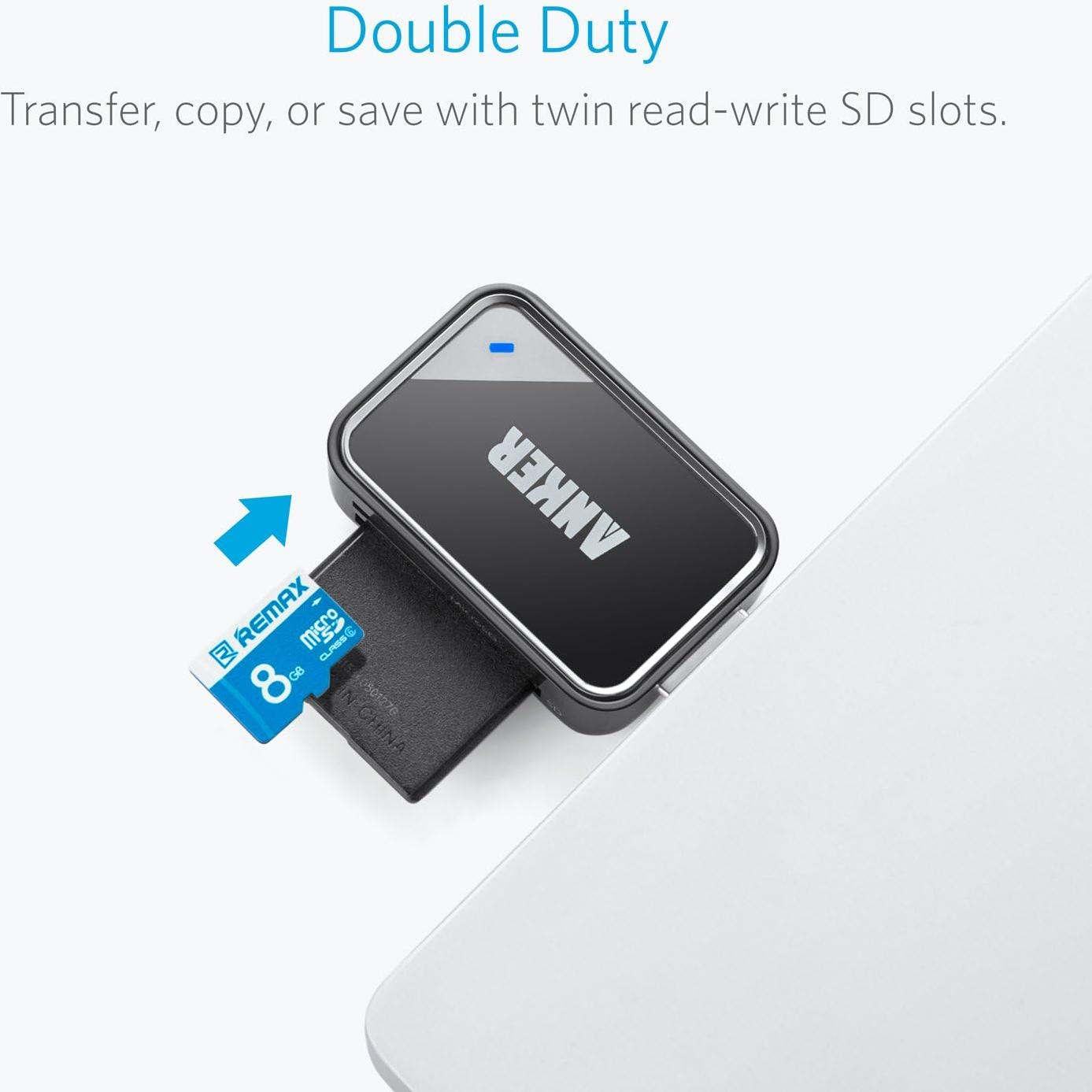 Lector de Tarjetas SD Anker USB 3.0 2-en-1 para Micro SD