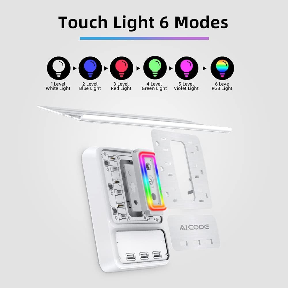 Estante de Enchufe Múltiple 9 en 1 ZUONIU con 6 Enchufes y 3 USB