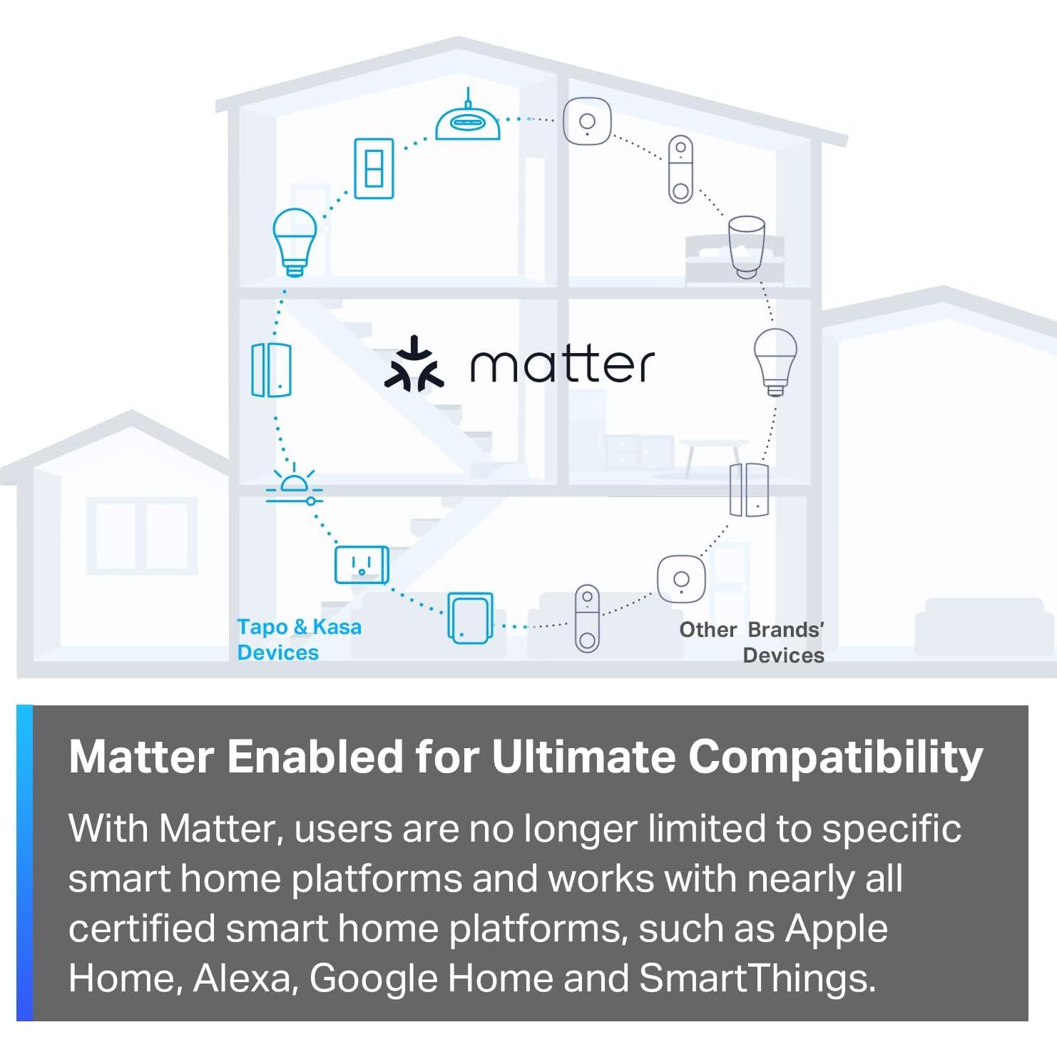 Enchufe Inteligente Mini TP-Link Tapo P125M 15A Blanco