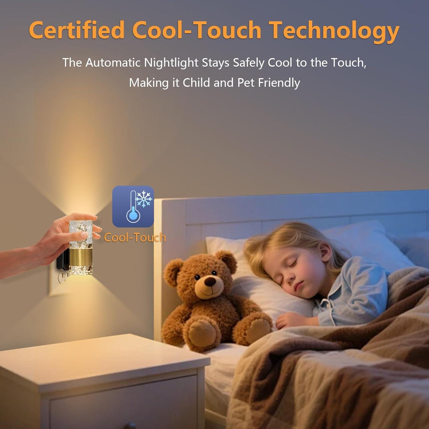 Luz Nocturna LED Enchufable Fuligent 3000K Ajustable - 2 Piezas