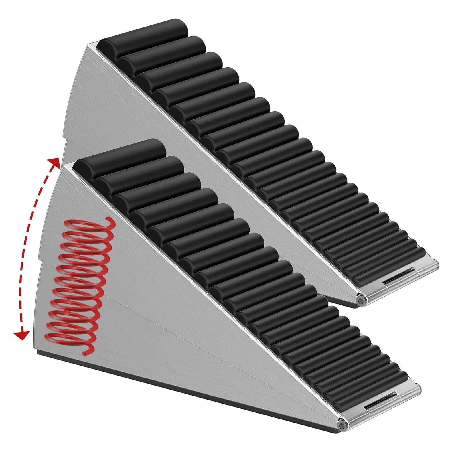 Paquete de 2 Topes de Puerta Optish Ajustables 75mm Antideslizantes