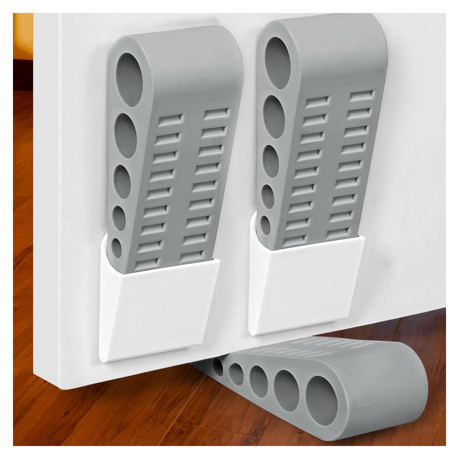 Paquete de 3 Topes de Puerta de Goma Optish - Gris