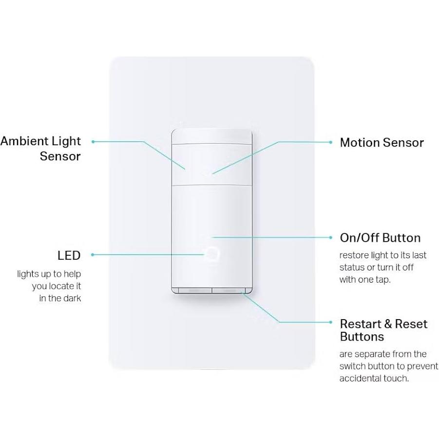 Interruptor Inteligente Kasa Smart KS200M con Sensor de Movimiento - Paquete de 2