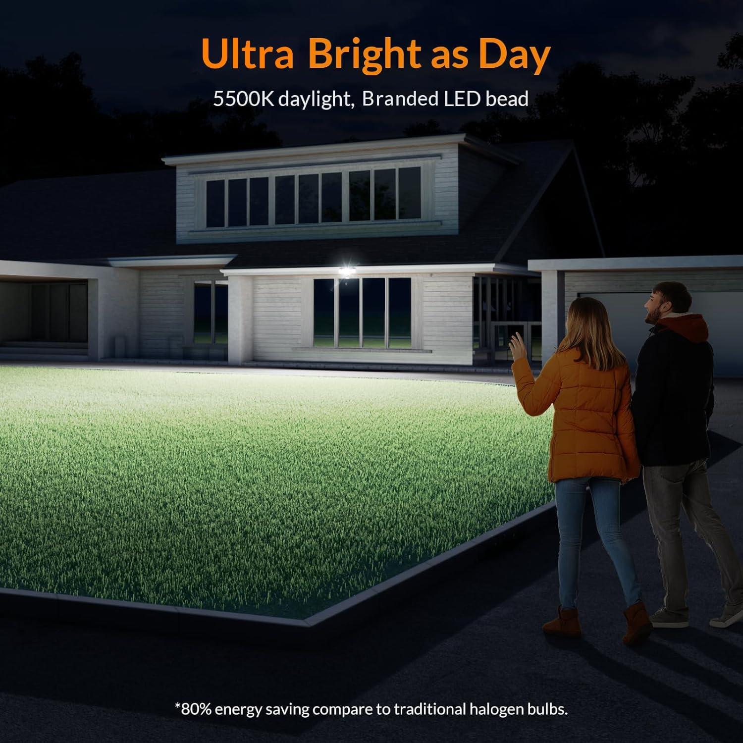 LEPOWER Luz de Seguridad LED 38W con Sensor de Movimiento IP65