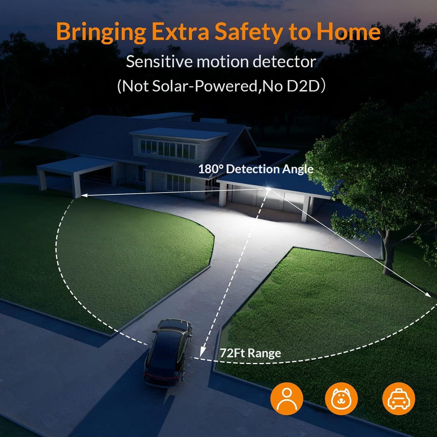 LEPOWER Luz de Seguridad LED 38W con Sensor de Movimiento IP65