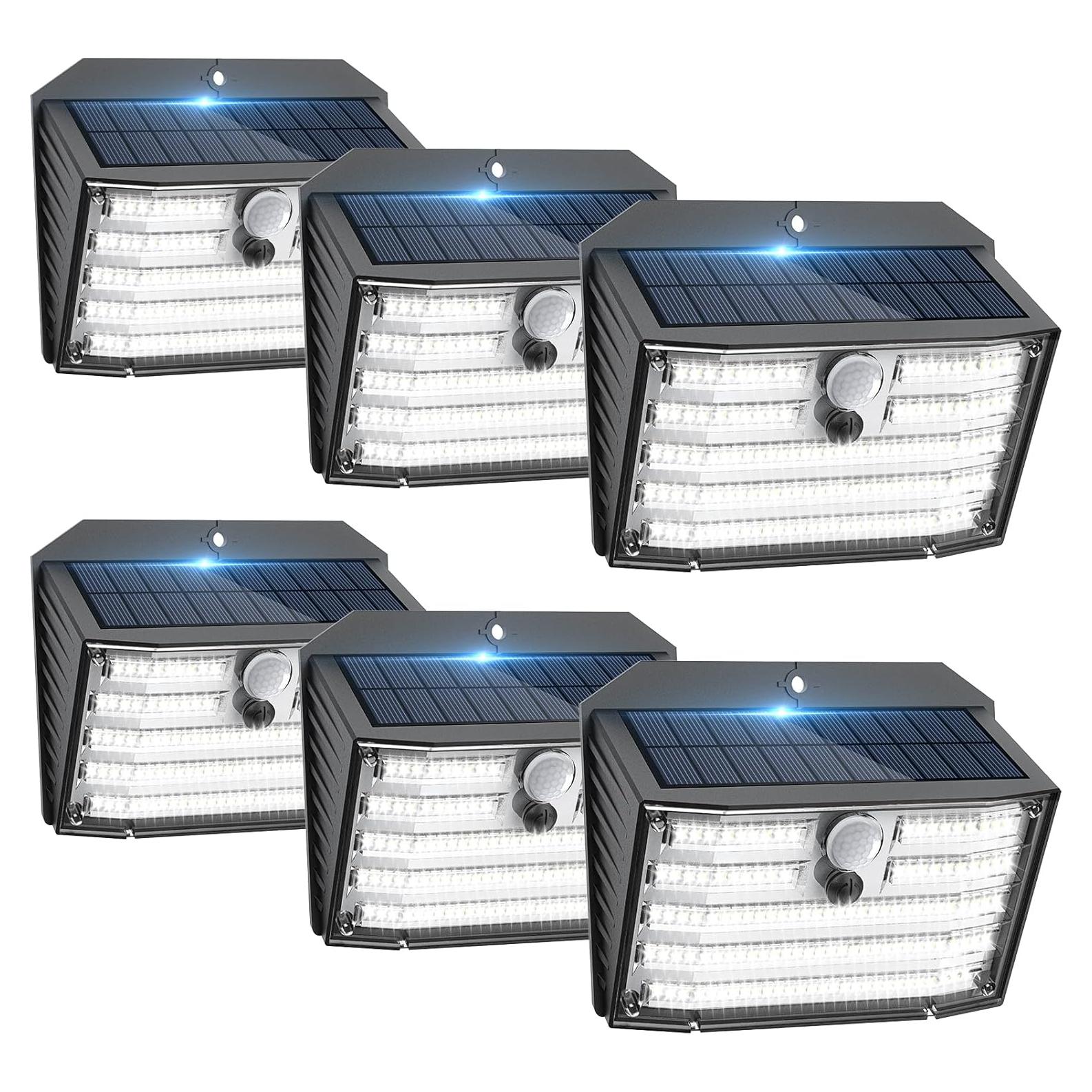 Luces Solares de Movimiento CLAONER 6 Paquetes IP65 800 Lúmenes