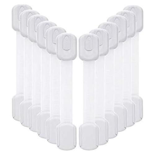 Cerraduras Adhesivas de Seguridad Vkania - 12 Piezas para Bebés