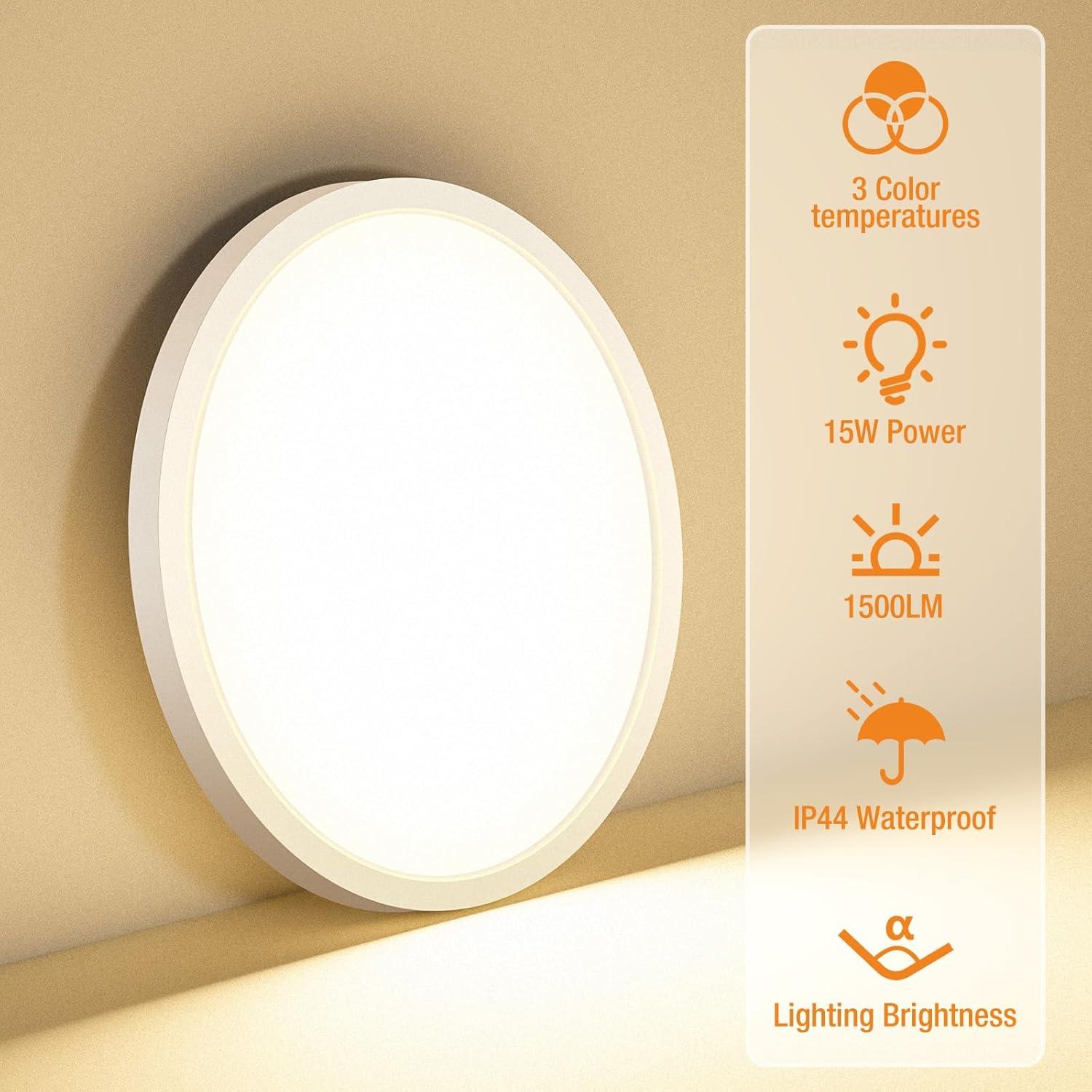 Lámpara de Techo LED Empotrada Slochi 15W 1500Lm 3 Modos