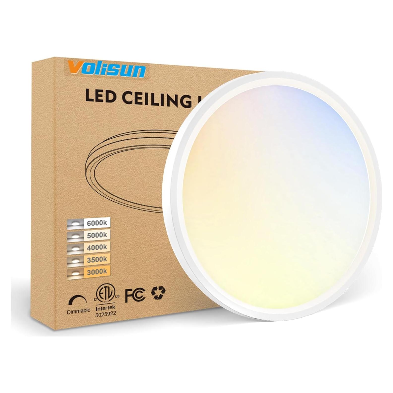 Luz de Techo LED VOLISUN 15W Regulable 5 CCT 7 Pulgadas Blanca