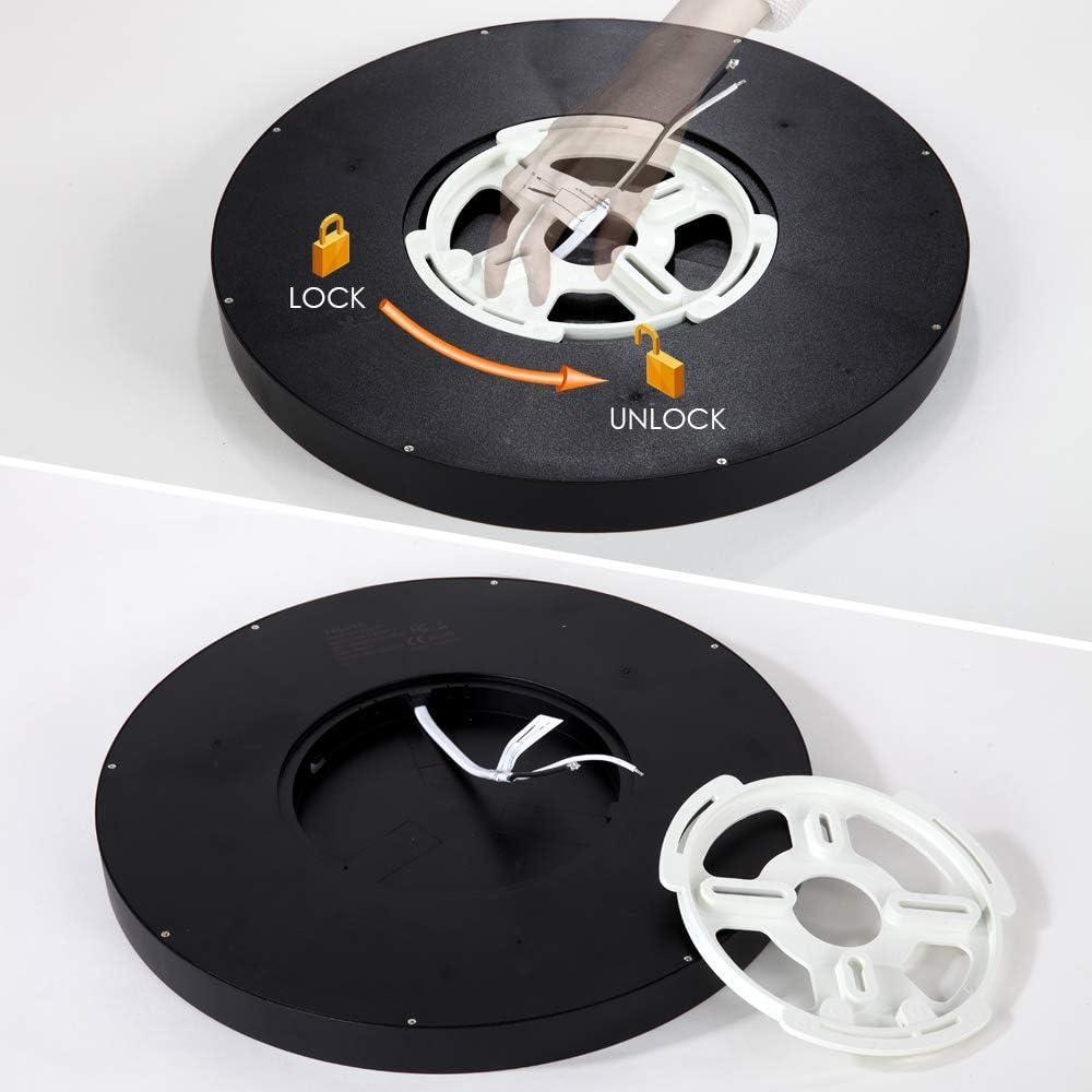 Luz de Techo LED Taloya Negra 30 cm 20W 5 Temperaturas