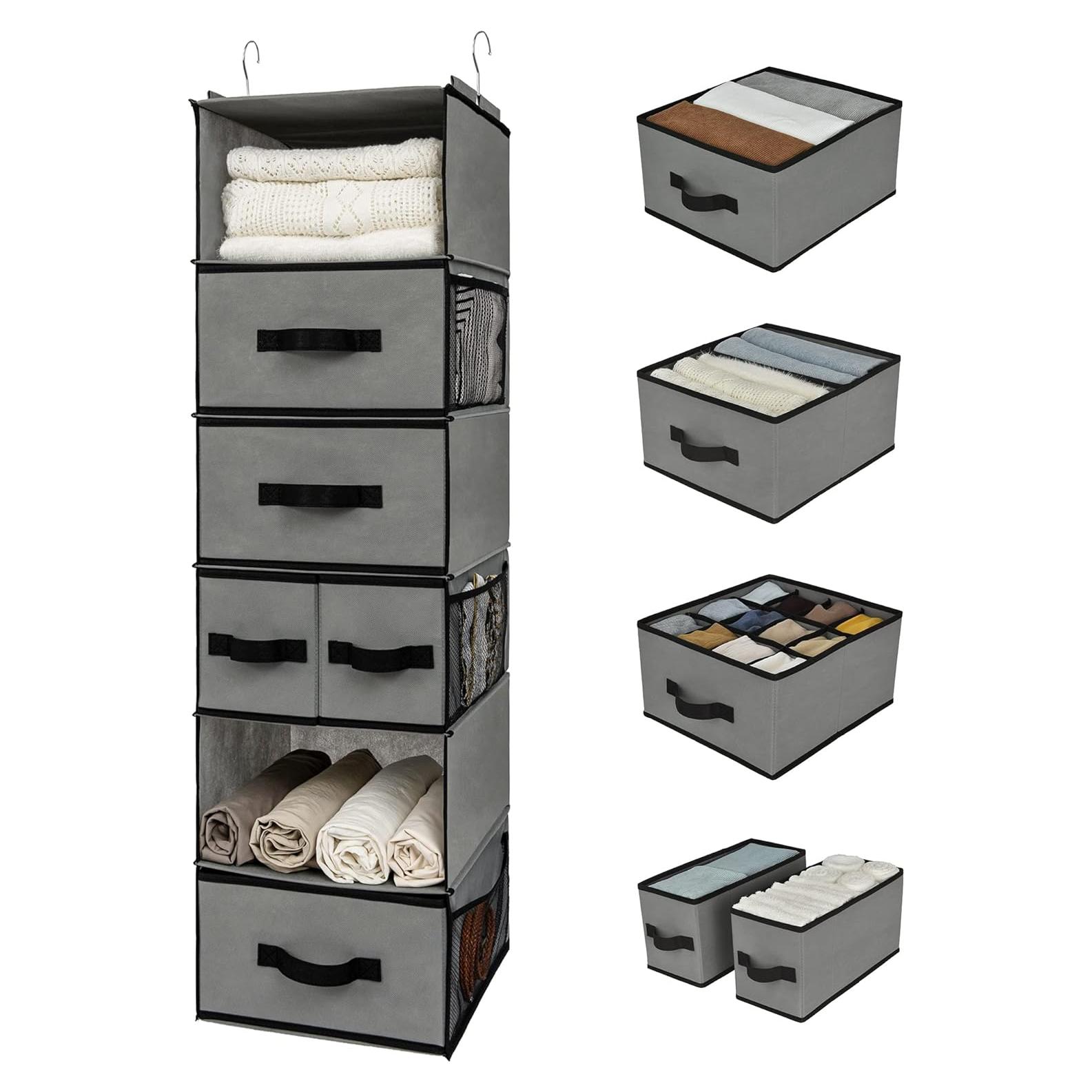 Organizador Colgante GRANNY SAYS 6 Estantes 5 Cajones Gris