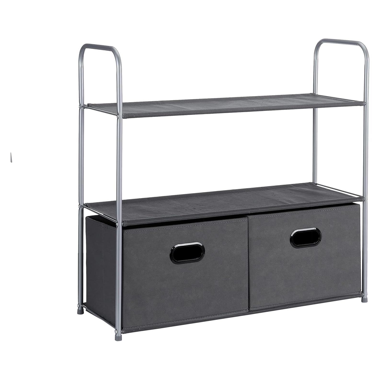 Organizador de Closet Amazon Basics con 3 Estantes y 2 Cajones