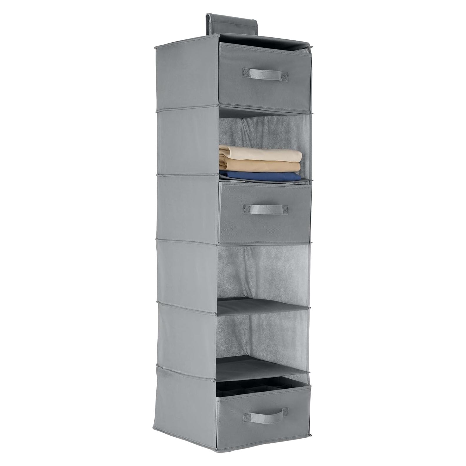 Organizador de Closet Amazon Basics con Estante Colgante 6 Niveles