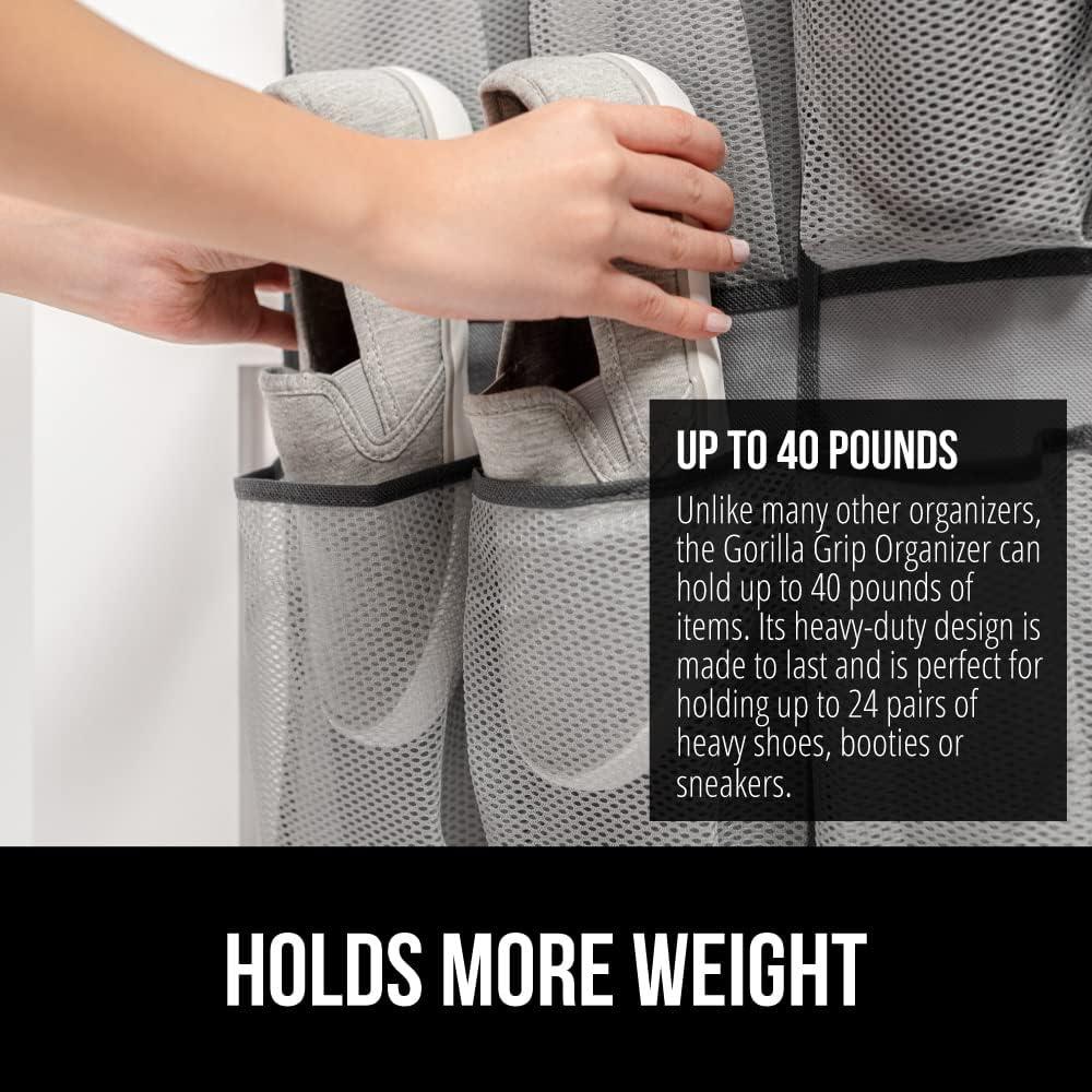 Organizador de Zapatos Gorilla Grip 24 Bolsillos Gris