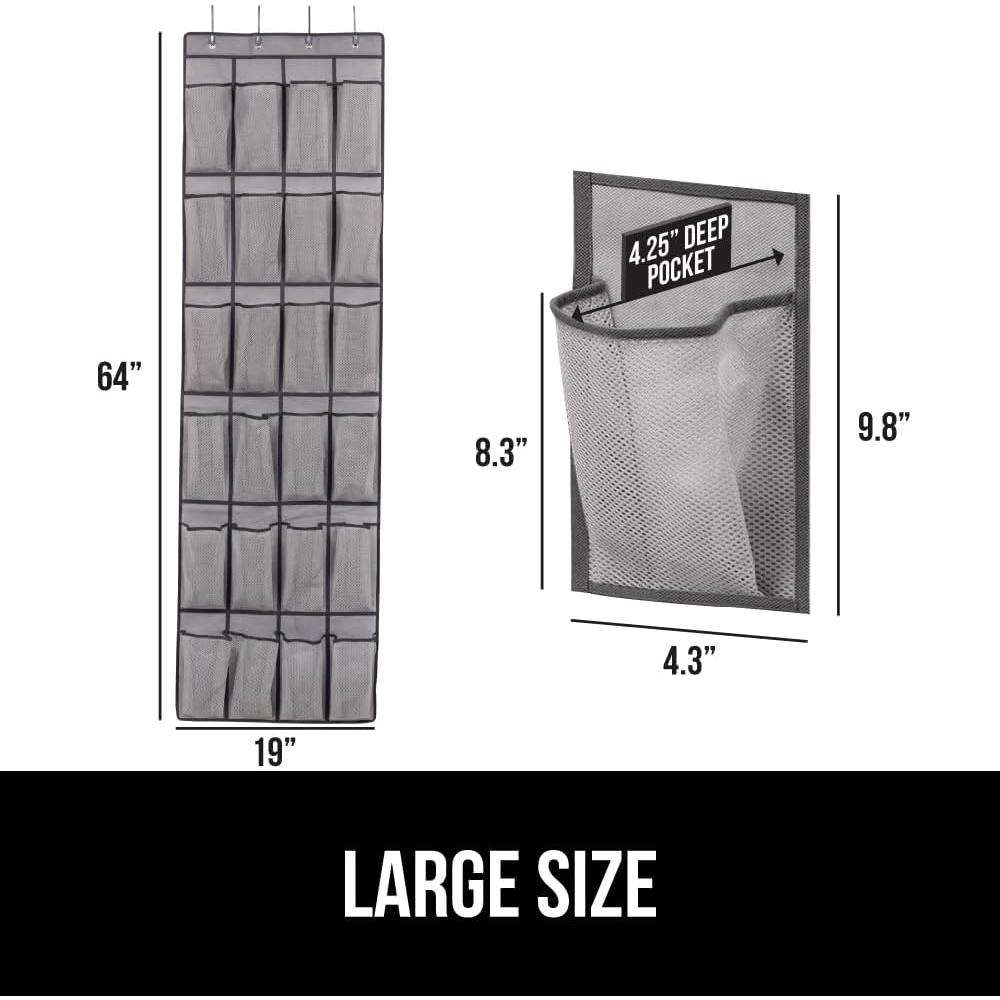 Organizador de Zapatos Gorilla Grip 24 Bolsillos Gris