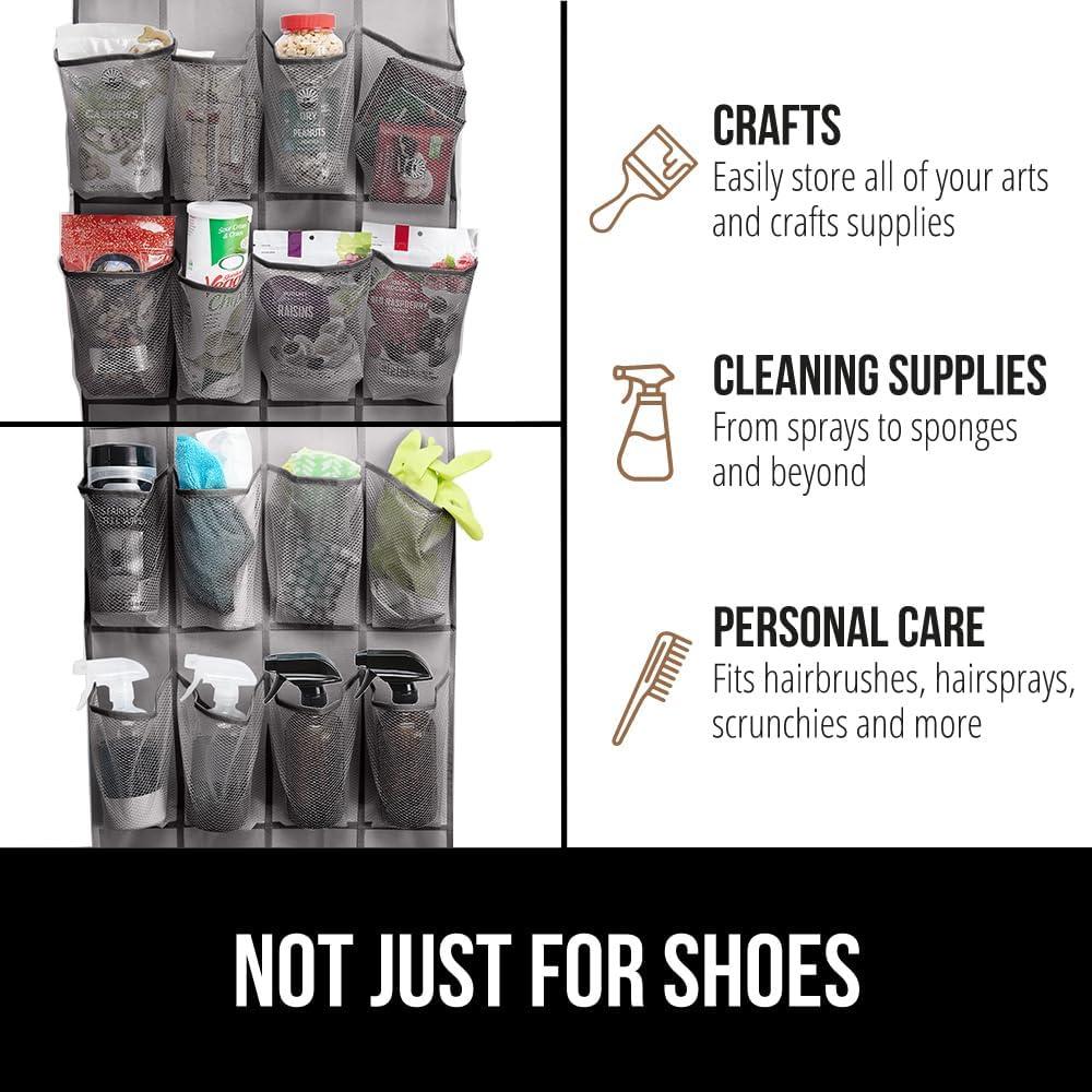 Organizador de Zapatos Gorilla Grip 24 Bolsillos Gris