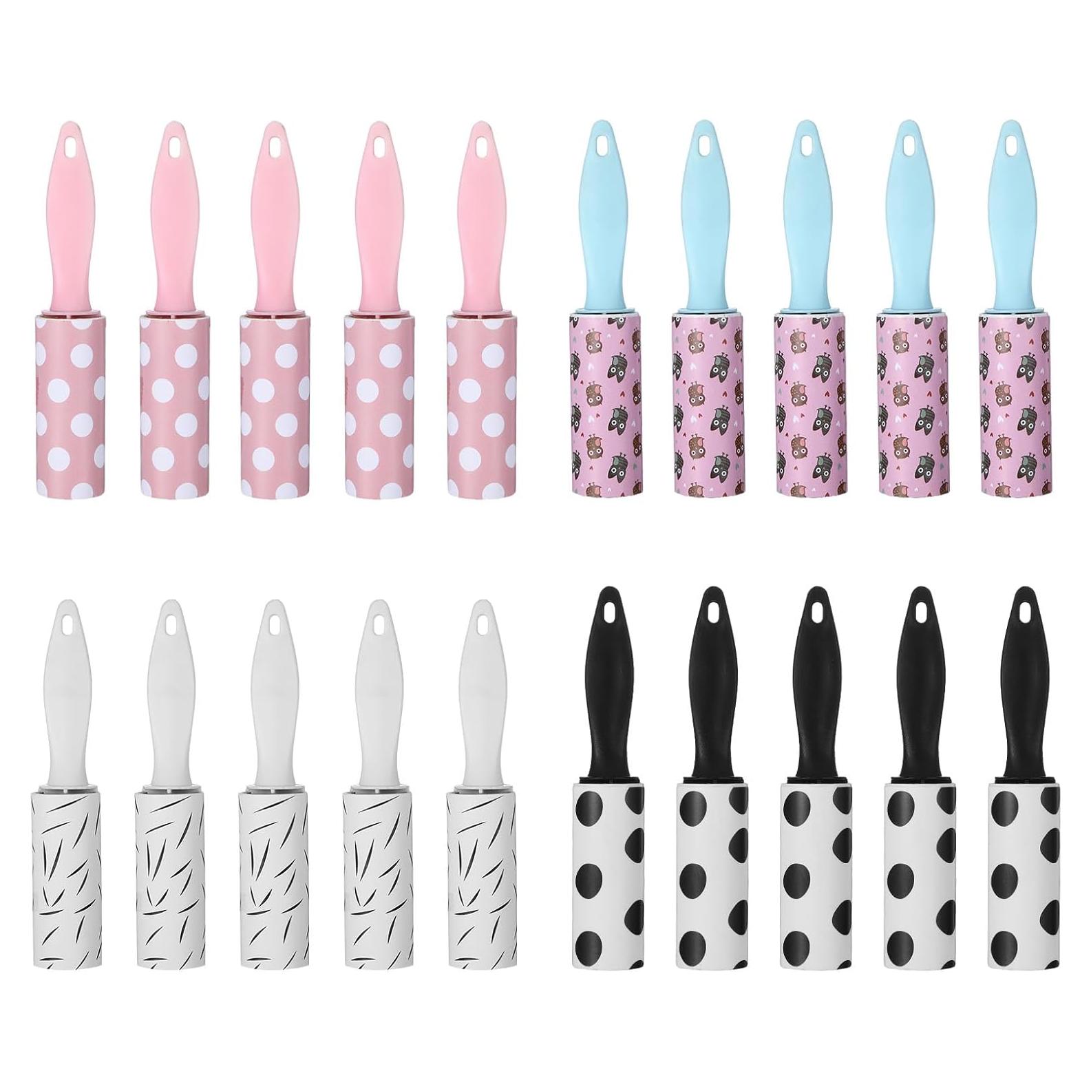 20 Mini Rodillos Quitapelusas Extra Adhesivos Maahongh 3x15.5cm