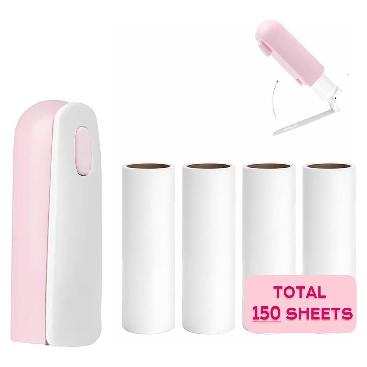 Mini Rodillo Quitapelusas Portátil Nueknp 150 Hojas Rosa