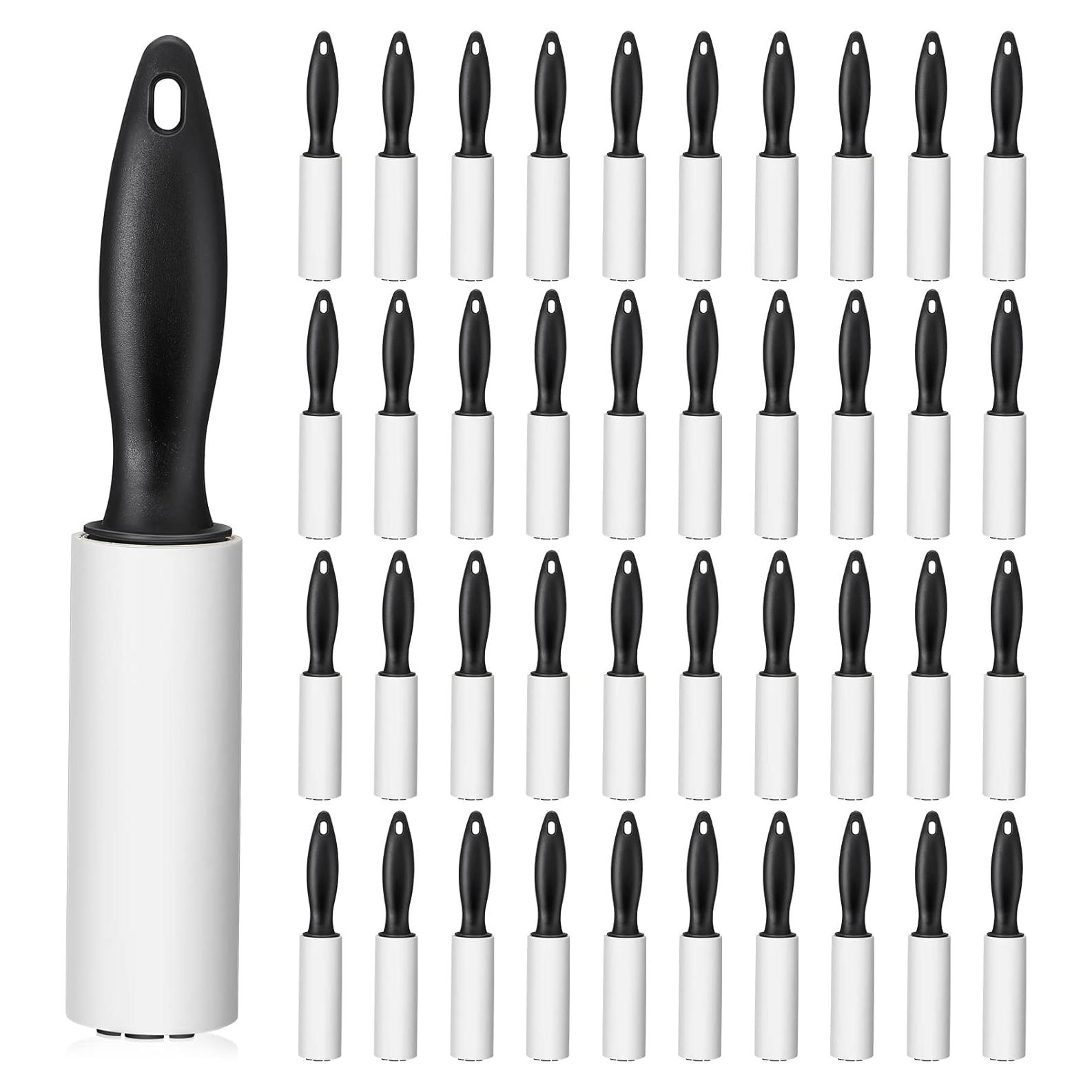 Rodillos Quitapelusas Zhehao 40 Paquetes 1200 Hojas Negro