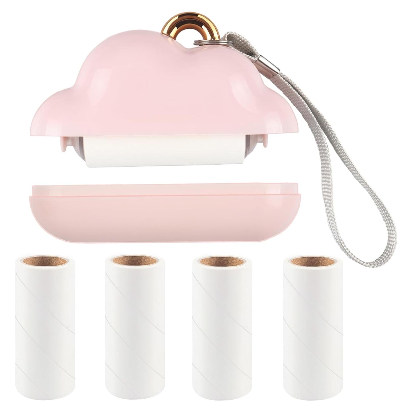 Mini Rodillo Quitapelusas Nokiils Rosa Portátil 150 Hojas