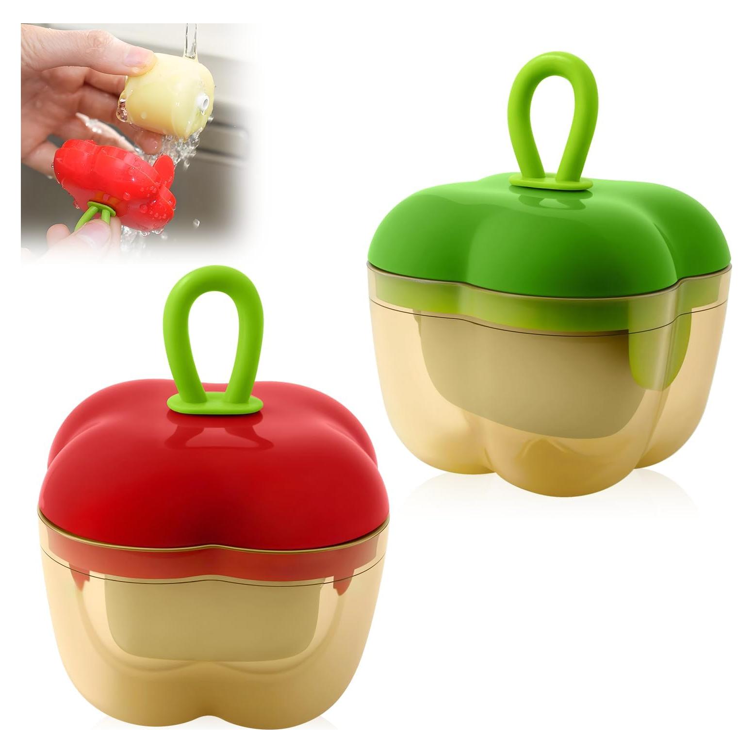 Rodillo Quitapelusas Reutilizable EQUNROY Mini Portátil Verde y Rojo