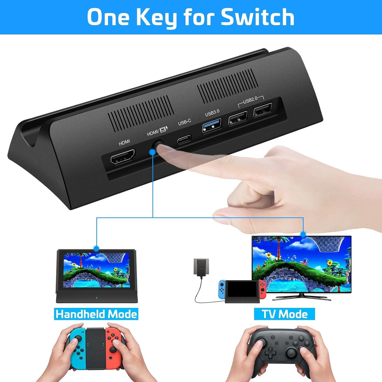 Dock para TV Nintendo Switch KEKUCULL 4K HDMI USB-C