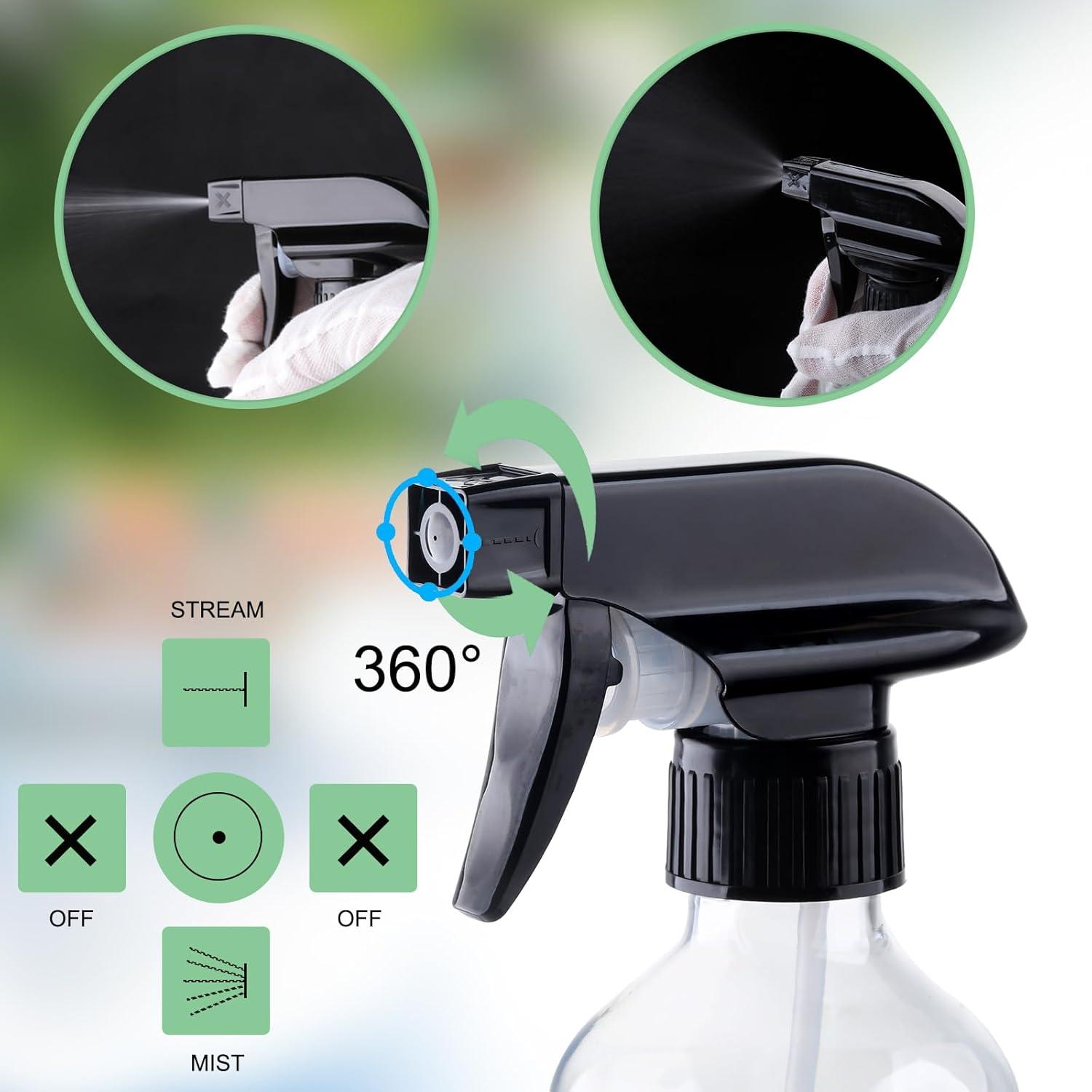 Botellas de Spray Plástico KREMORV 300ml Ajustable 2 Piezas