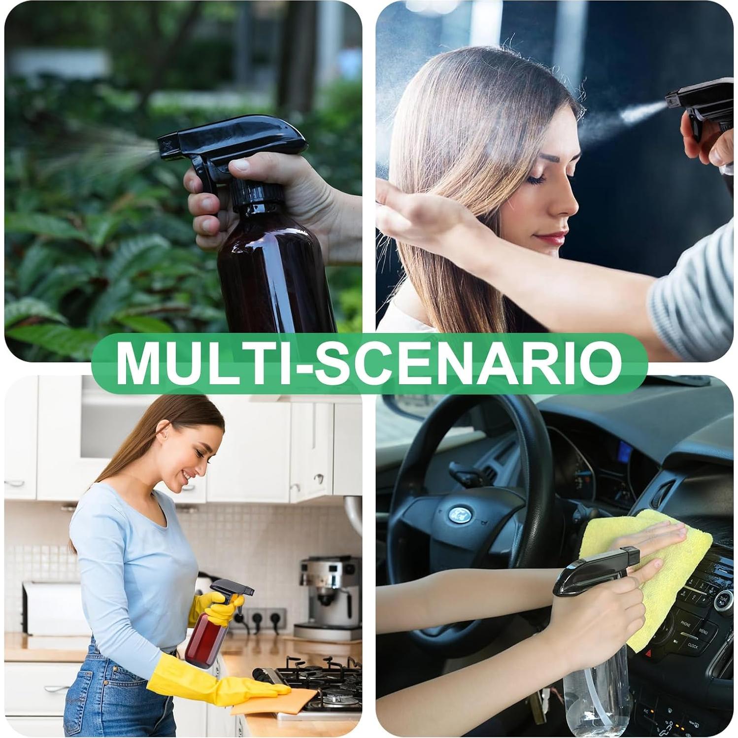 Botellas de Spray Plástico KREMORV 300ml Ajustable 2 Piezas