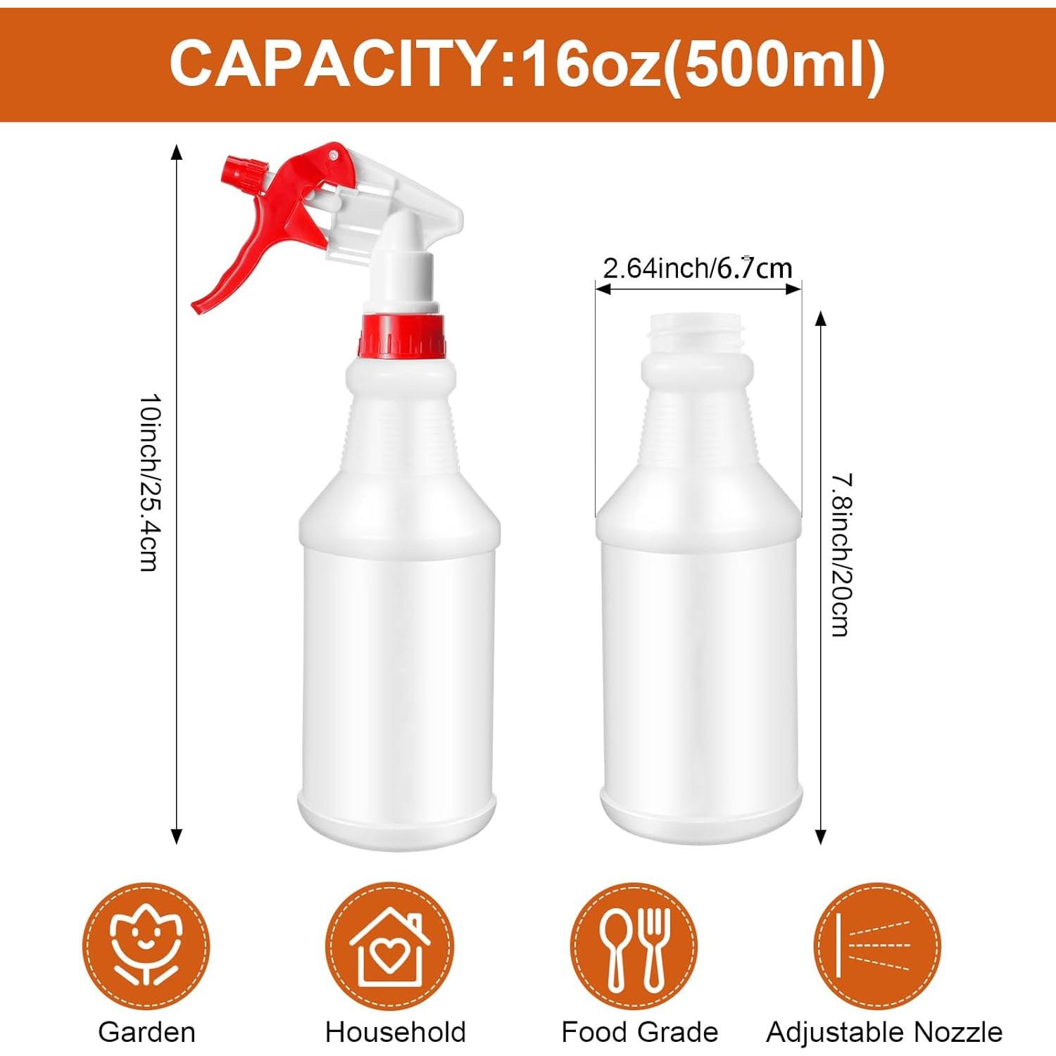 Botellas de Spray Reutilizables Eccliy 12 Pcs 473 ml Rojo