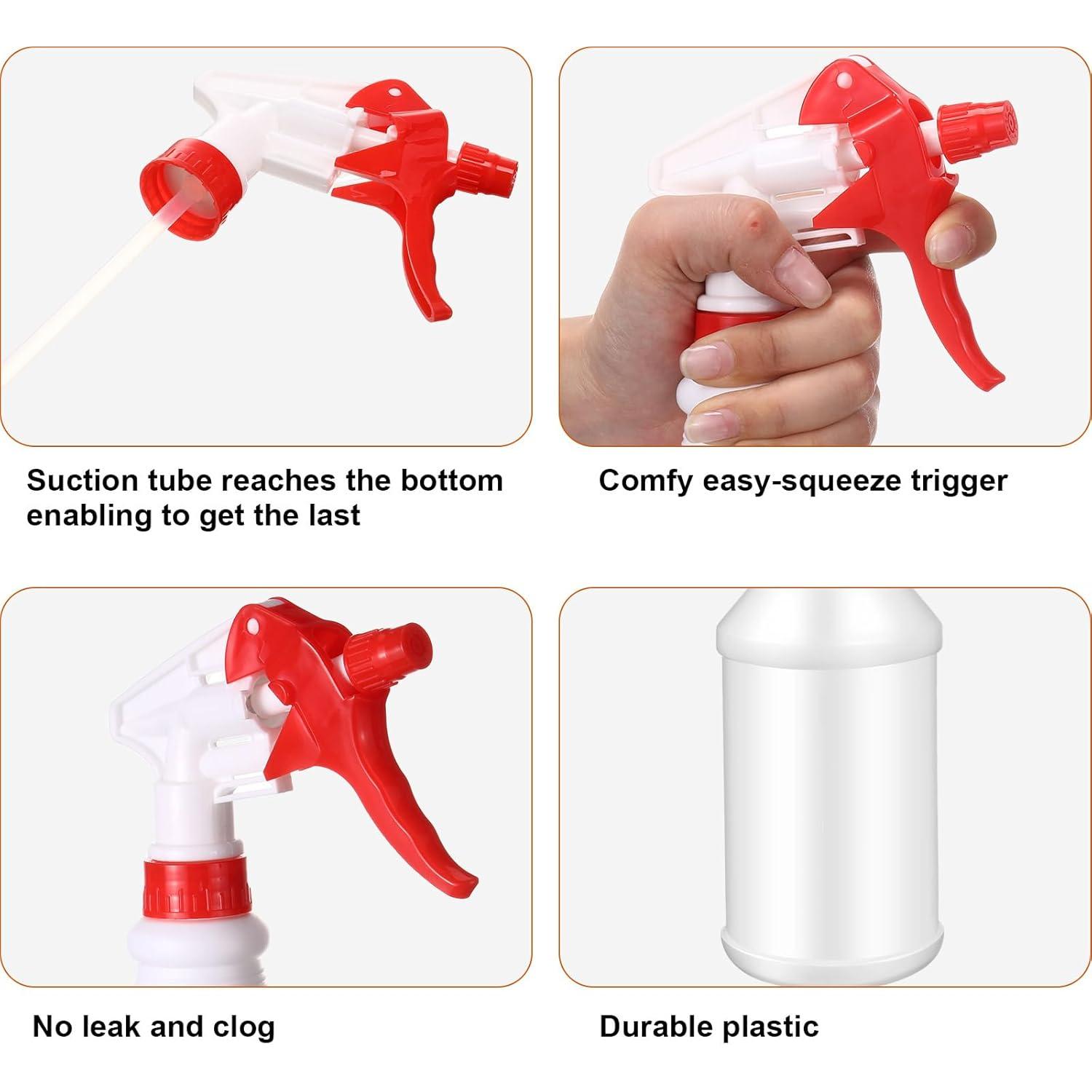 Botellas de Spray Reutilizables Eccliy 12 Pcs 473 ml Rojo