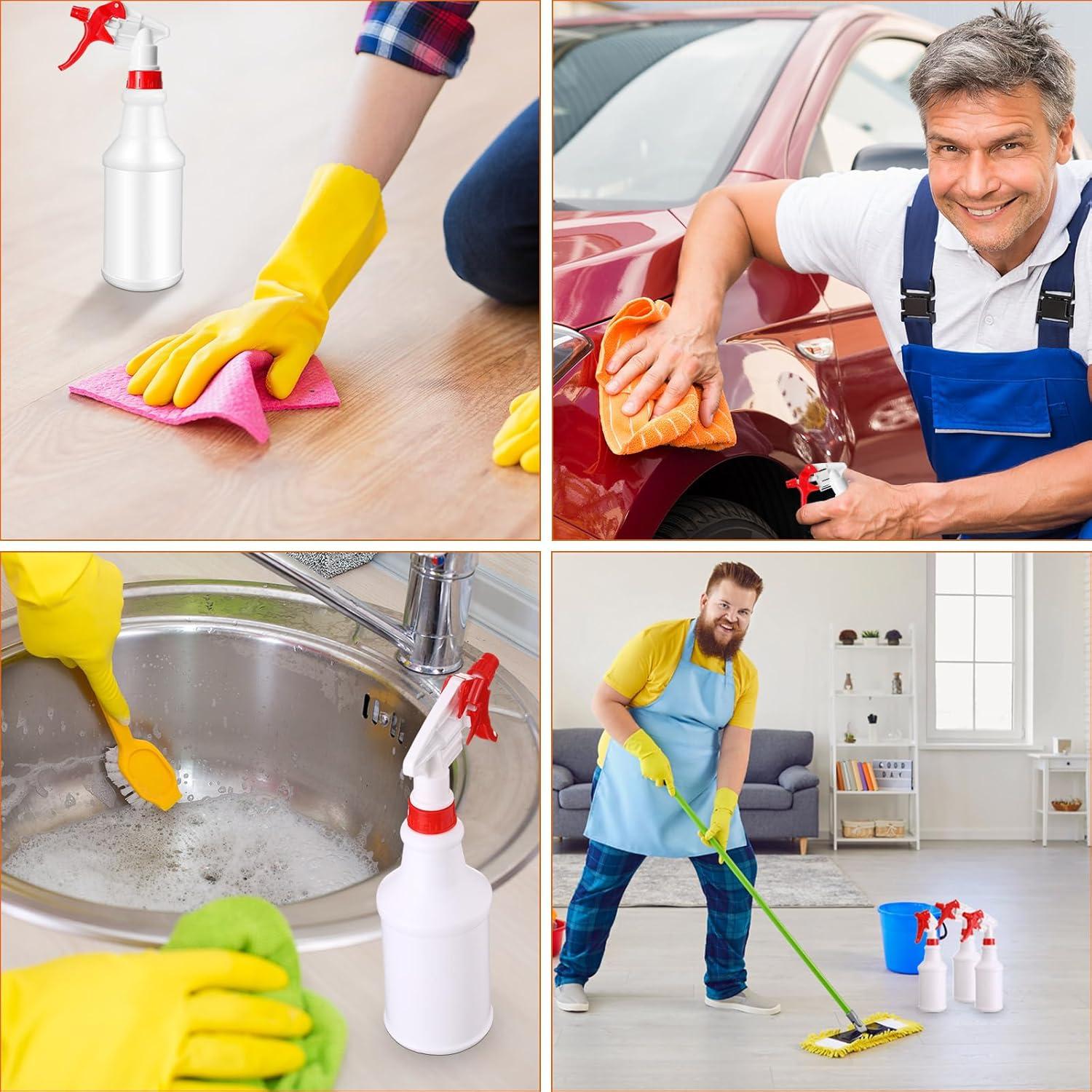 Botellas de Spray Reutilizables Eccliy 12 Pcs 473 ml Rojo