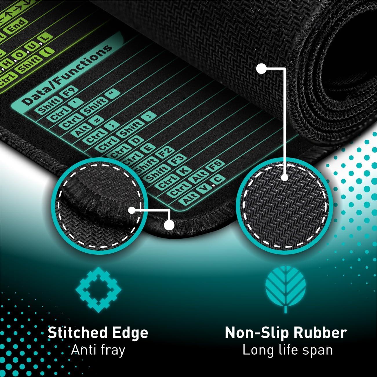 Alfombrilla de Ratón XL Glittery Garden - Atajos de Excel 800x300mm