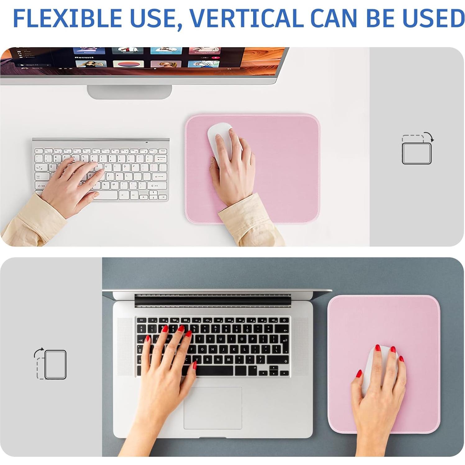 Alfombrilla de Ratón Rosa ZYAOTWQZ Texturizada Impermeable 25.9x20.8cm