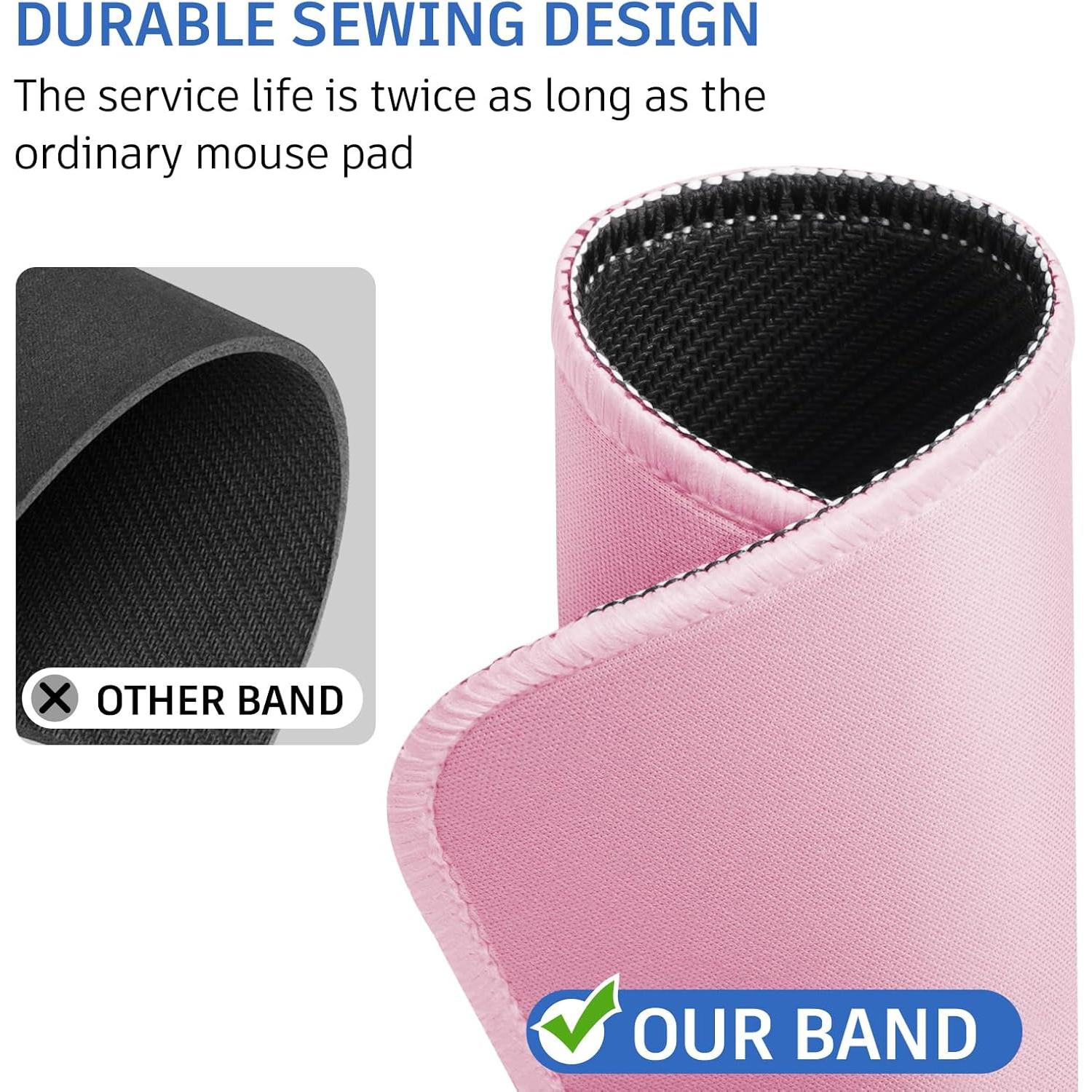 Alfombrilla de Ratón Rosa ZYAOTWQZ Texturizada Impermeable 25.9x20.8cm