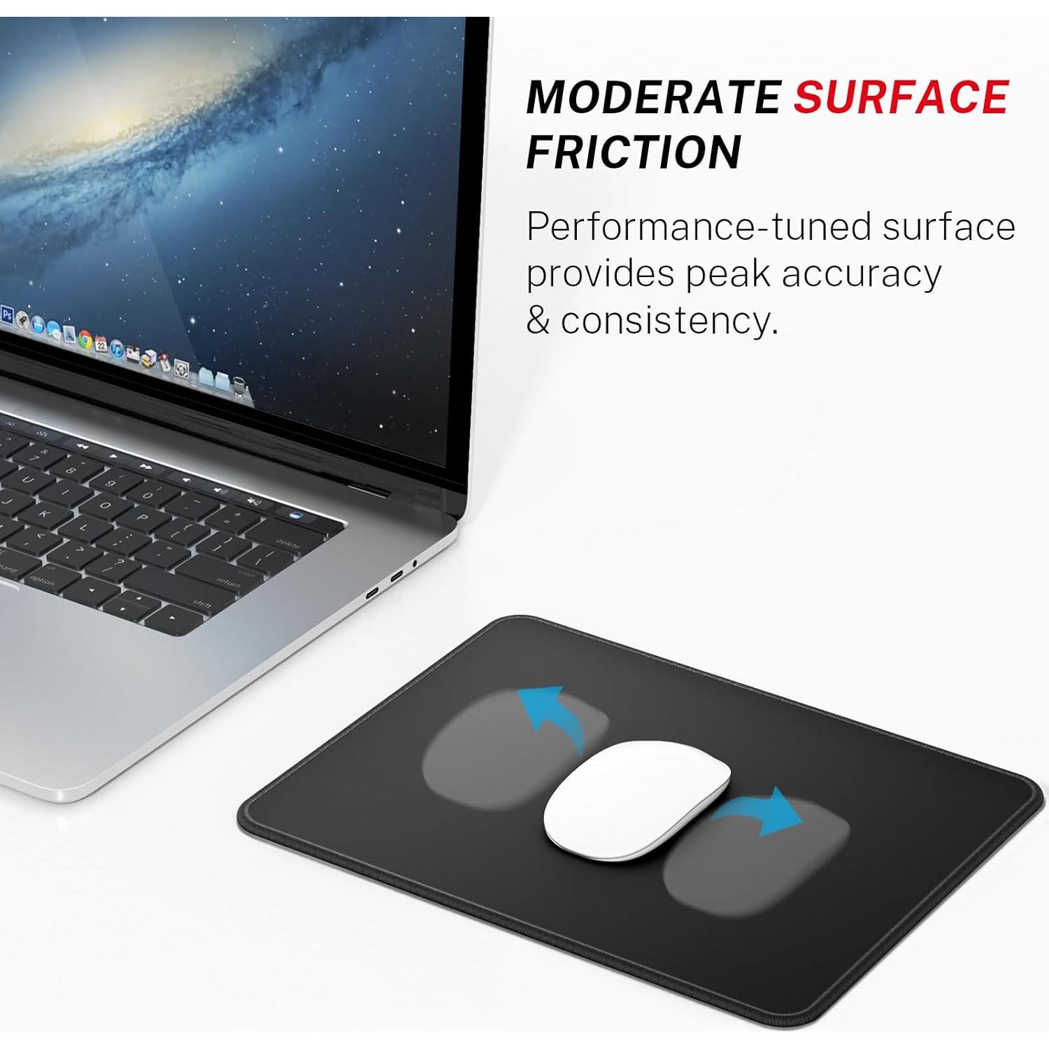 Alfombrilla de Ratón MROCO Negra 3 Piezas 27.9x21.6 cm