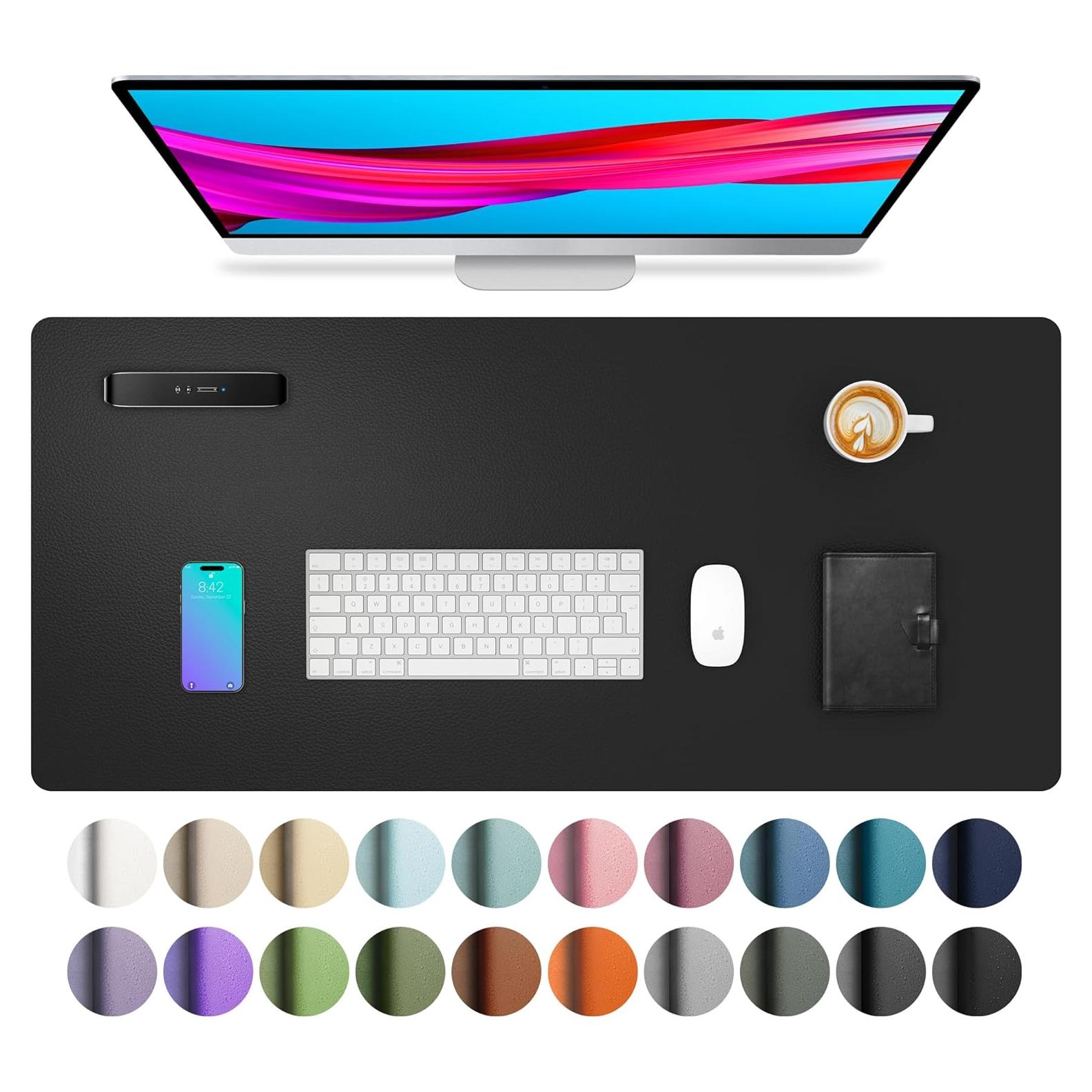 Alfombrilla de Escritorio Aothia de Cuero PU Antideslizante 60x35cm