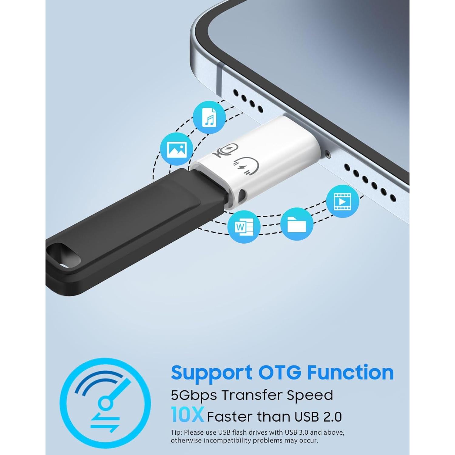 Adaptador MoKo USB C a Lightning para iPhone y iPad