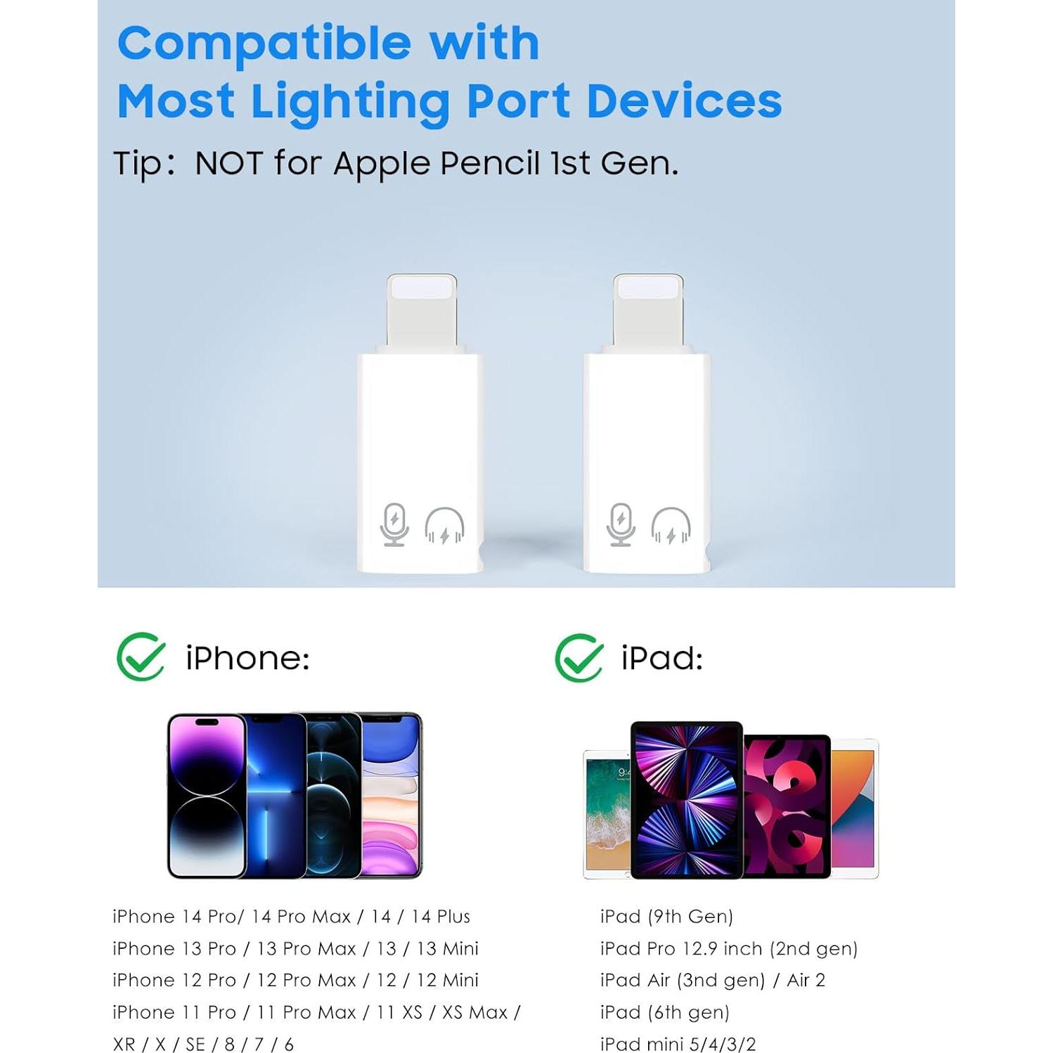 Adaptador MoKo USB C a Lightning para iPhone y iPad