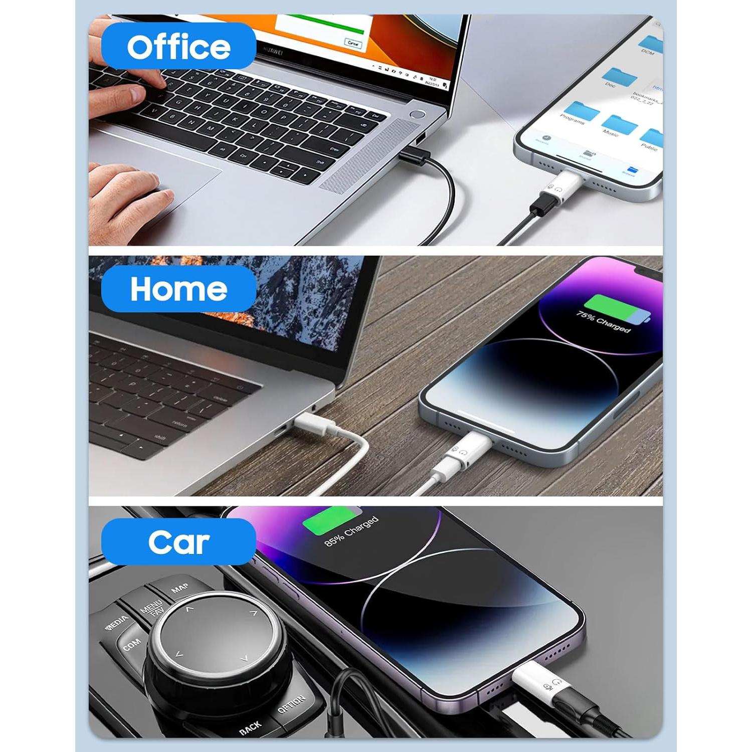 Adaptador MoKo USB C a Lightning para iPhone y iPad