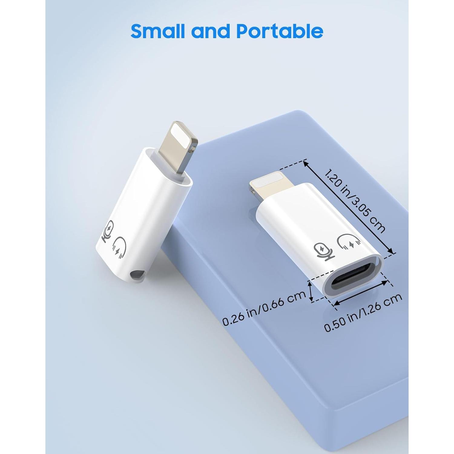 Adaptador MoKo USB C a Lightning para iPhone y iPad