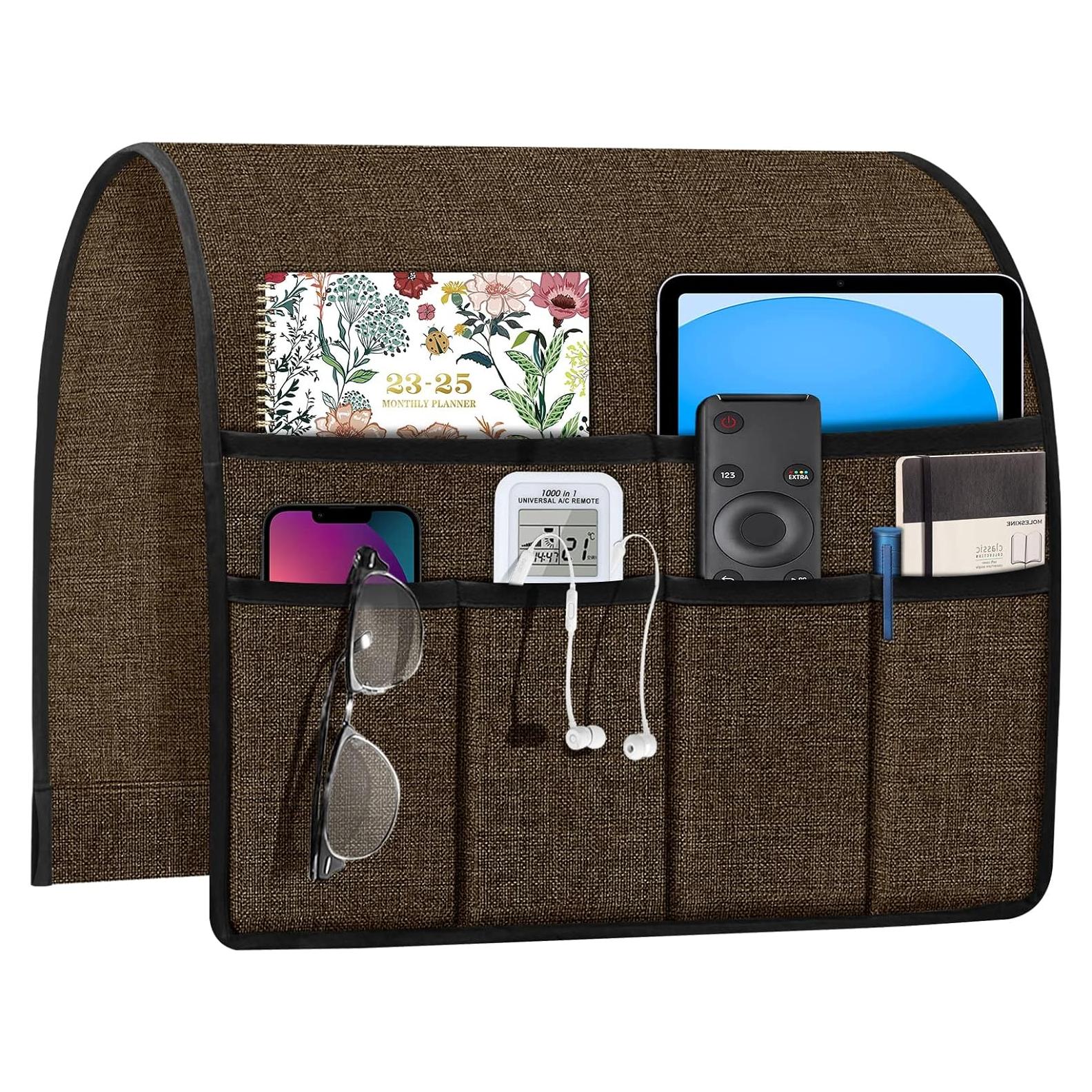 Caddy Organizador de Reposabrazos Joywell Chocolate 6 Bolsillos