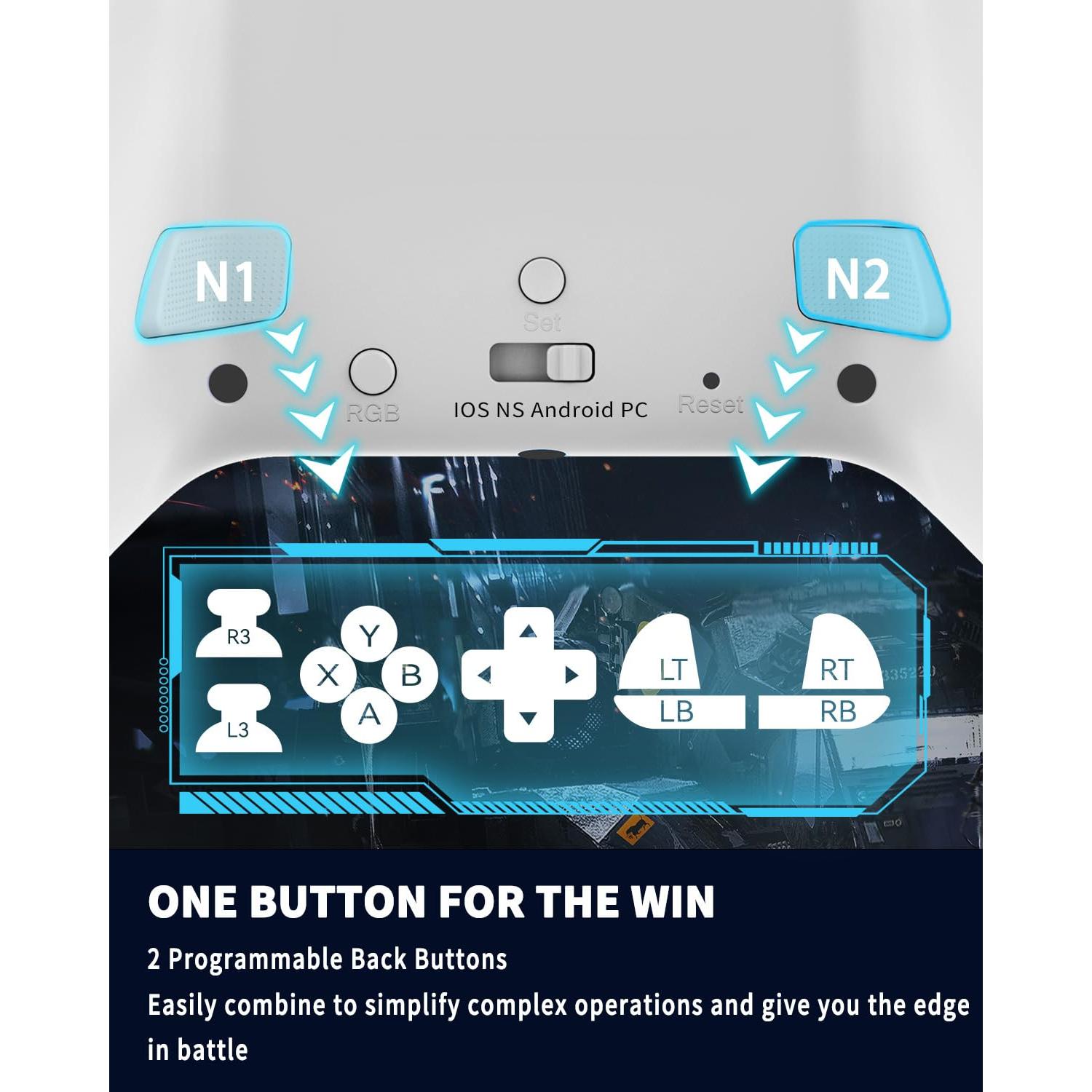 Controlador de Juego Inalámbrico Bcofo para Móviles y PC