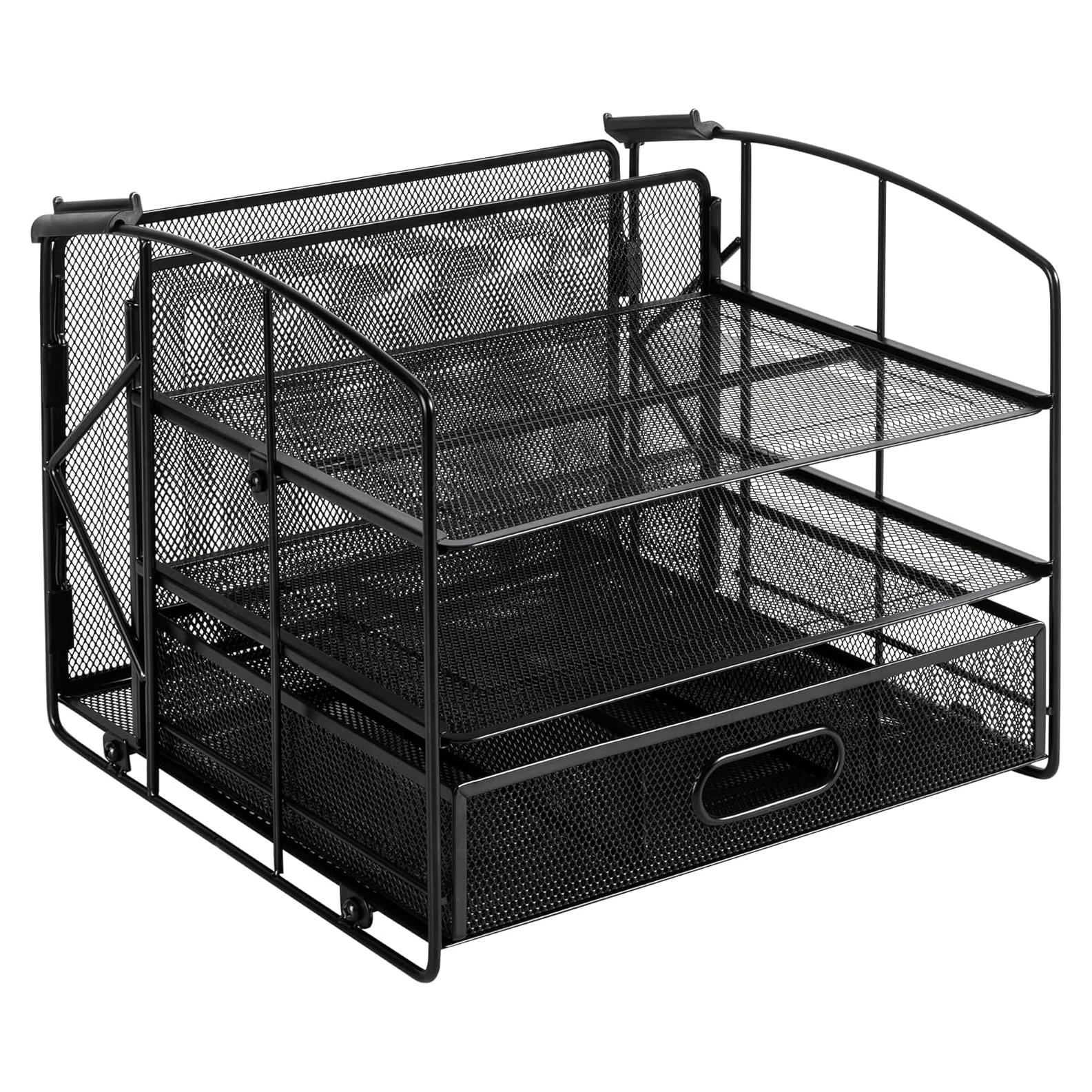 Organizador de Escritorio Amazon Basics 3 Bandejas Negro