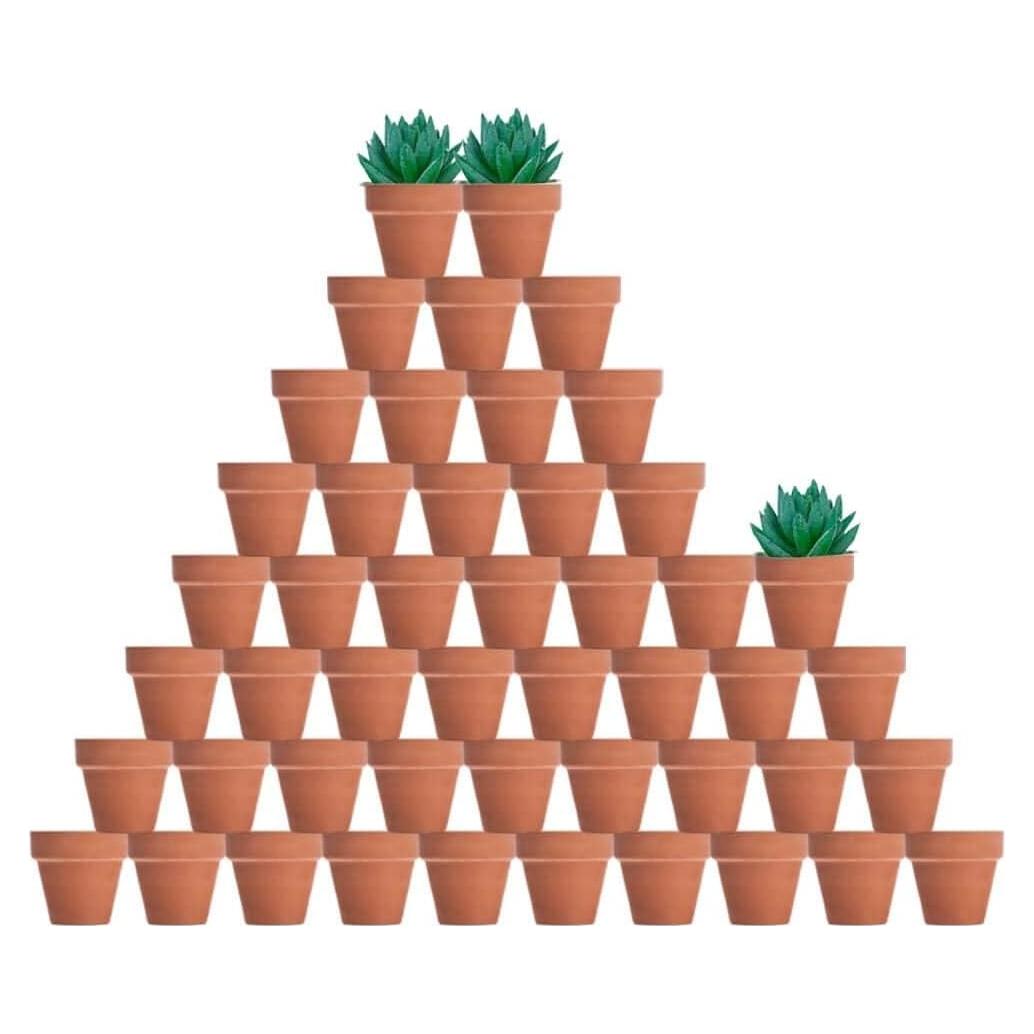 48 Macetas de Terracota Vensovo 5.08 cm con Drenaje
