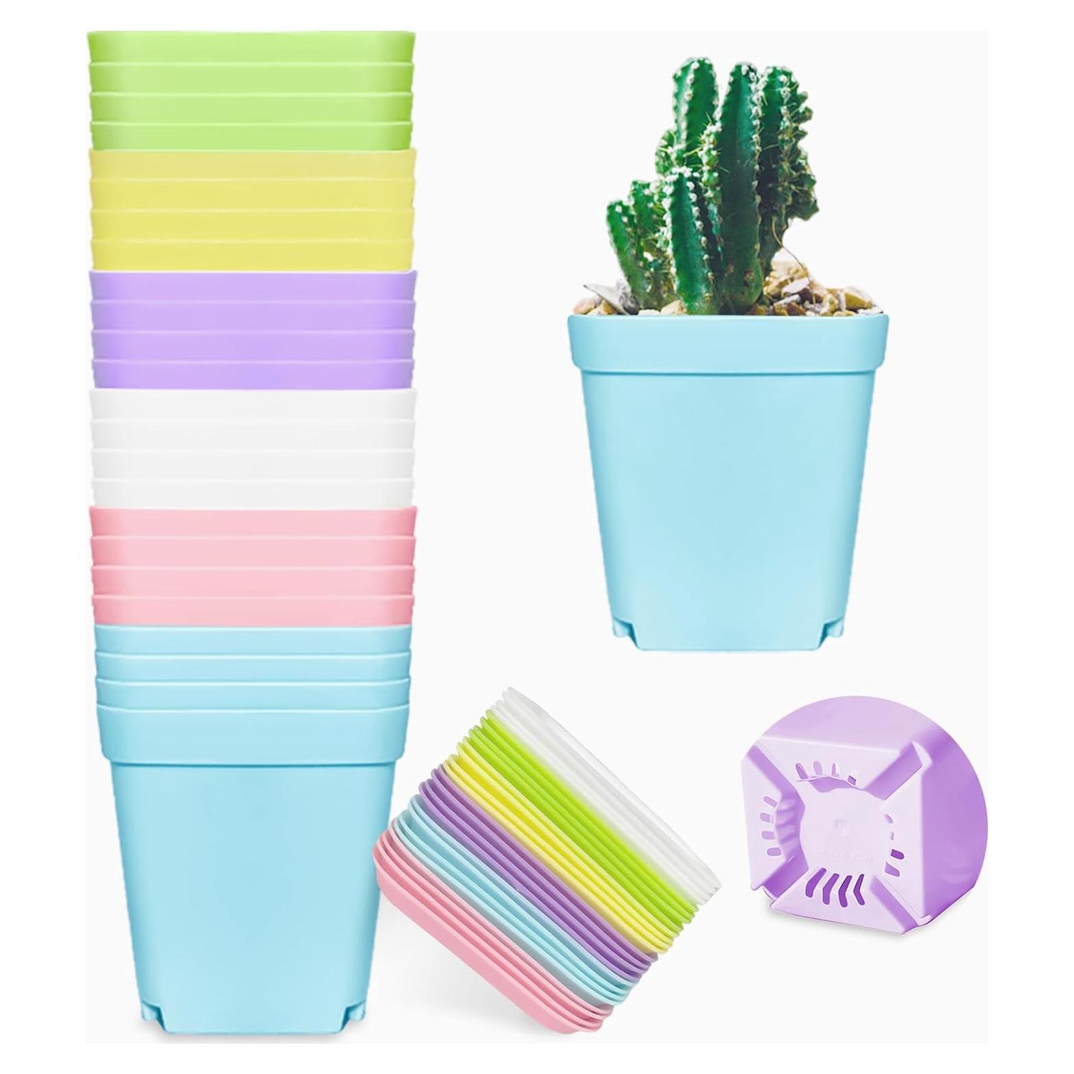 Macetas de Plástico Anyumocz 24 Piezas 7.69cm para Jardín