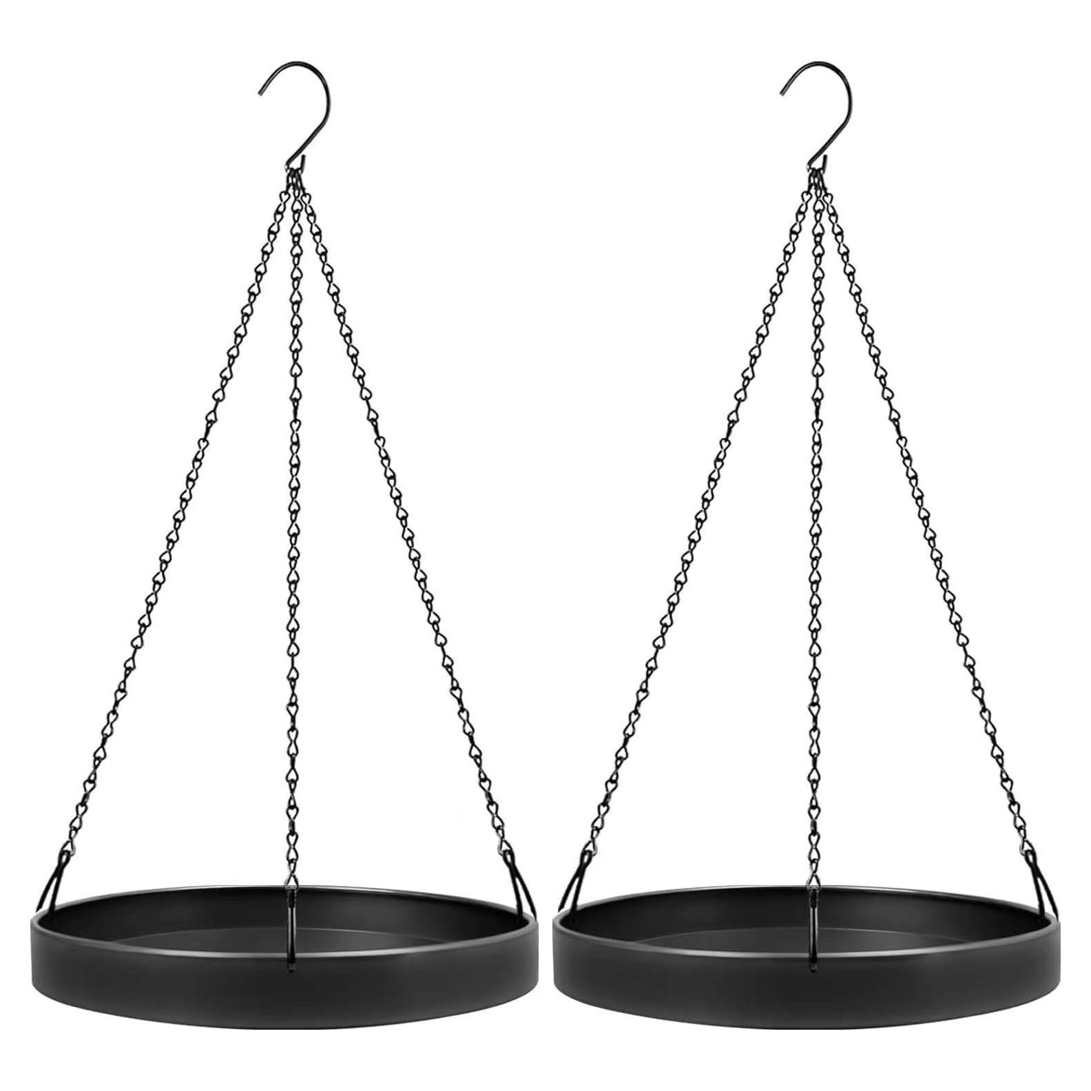 Colgador de Plantas PIKAMAO Negro, 2 Piezas, Metal, 24 cm