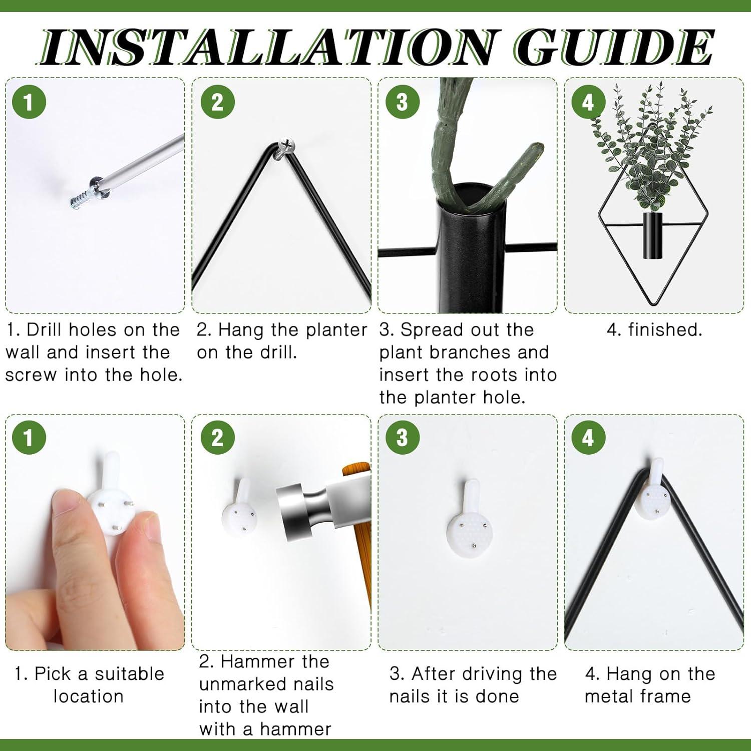 Juego de Macetas Colgantes Jexine con Eucalipto Artificial 4 Pzs